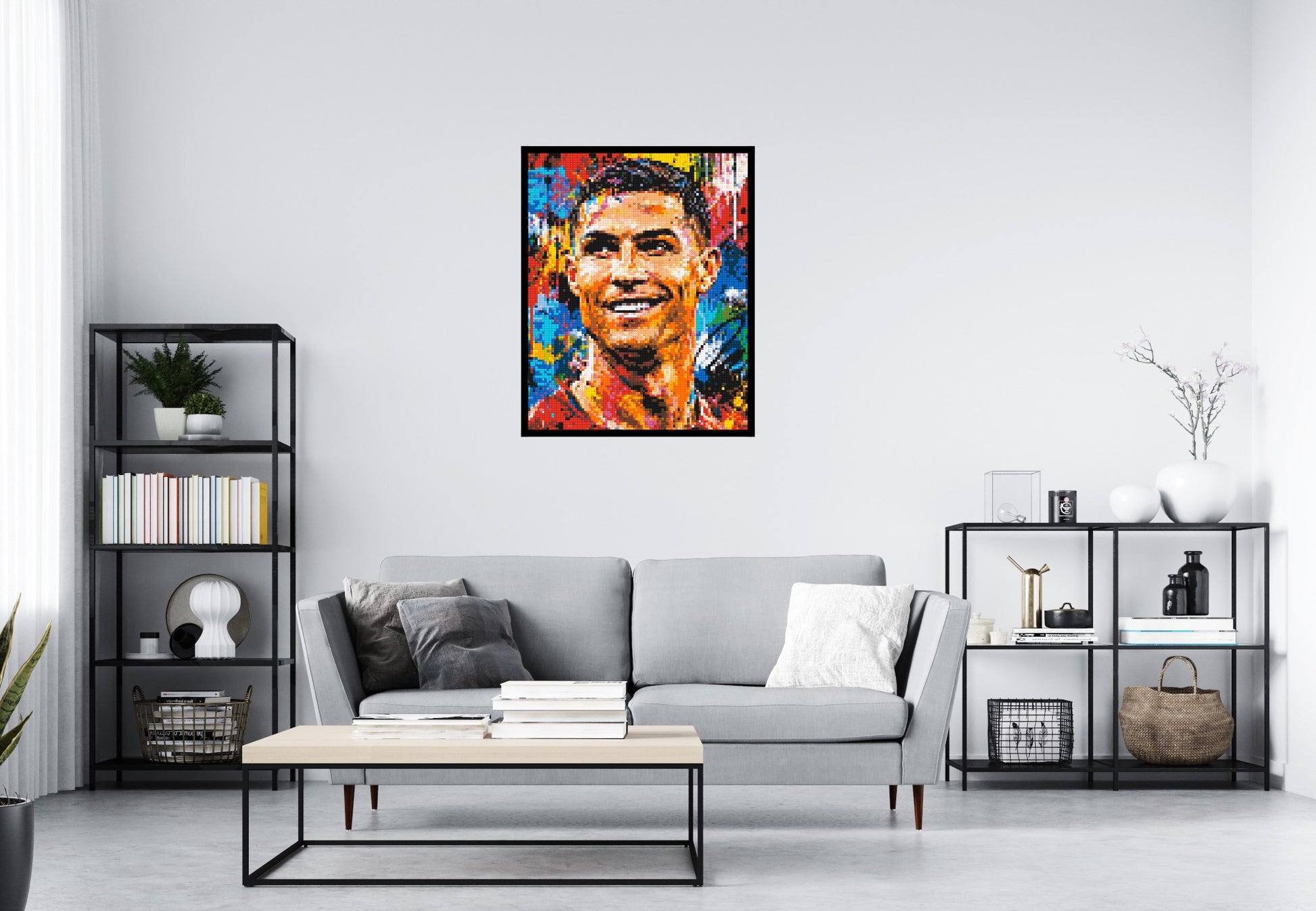 Cristiano Ronaldo Urban Pop - Brick Art Mosaic Kit 4x5 scene with frame