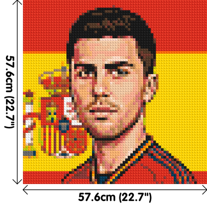 Rodri Caricature - Brick Art Mosaic Kit 3x3 large