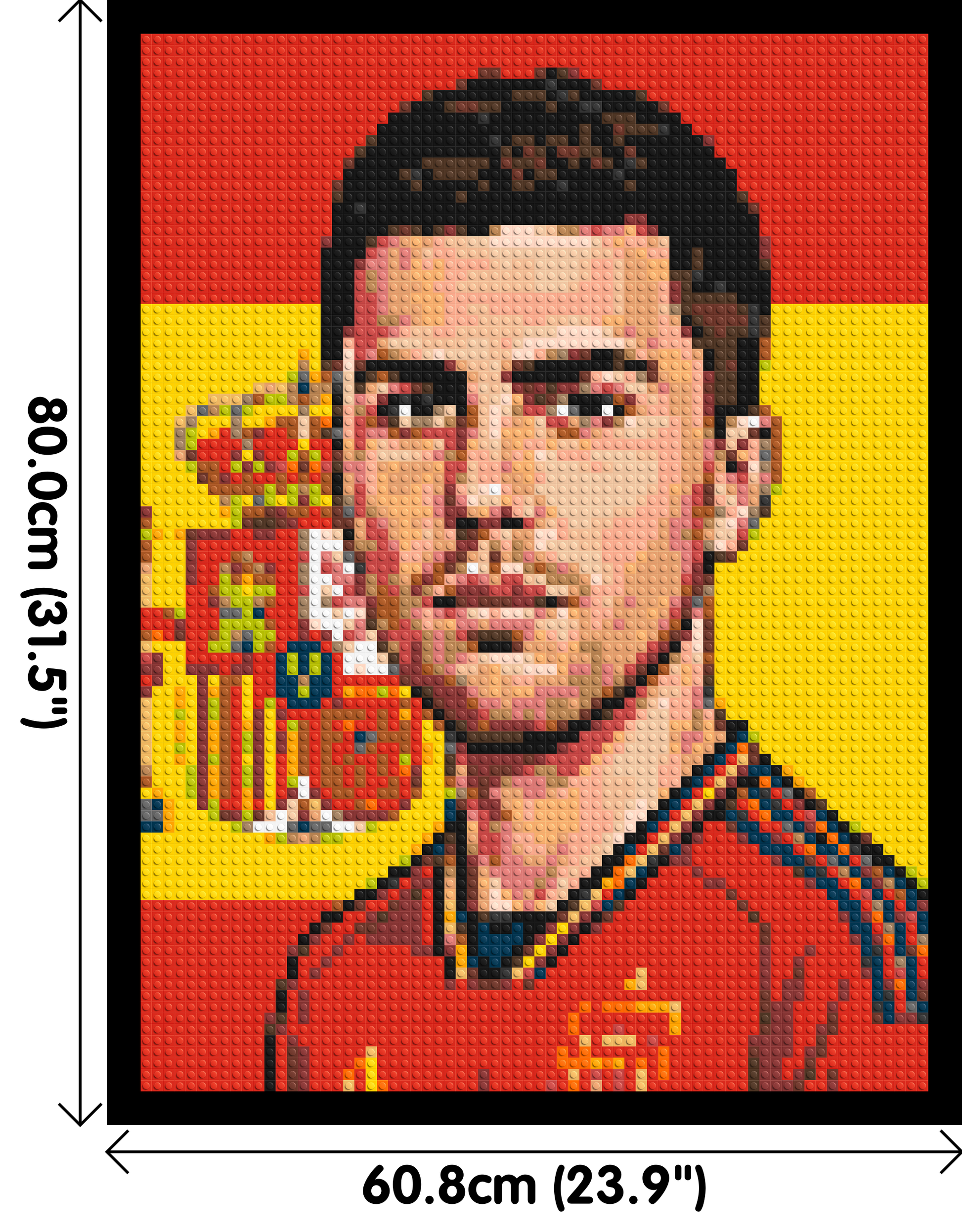 Rodri Caricature - Brick Art Mosaic Kit 3x4 dimensions with frame