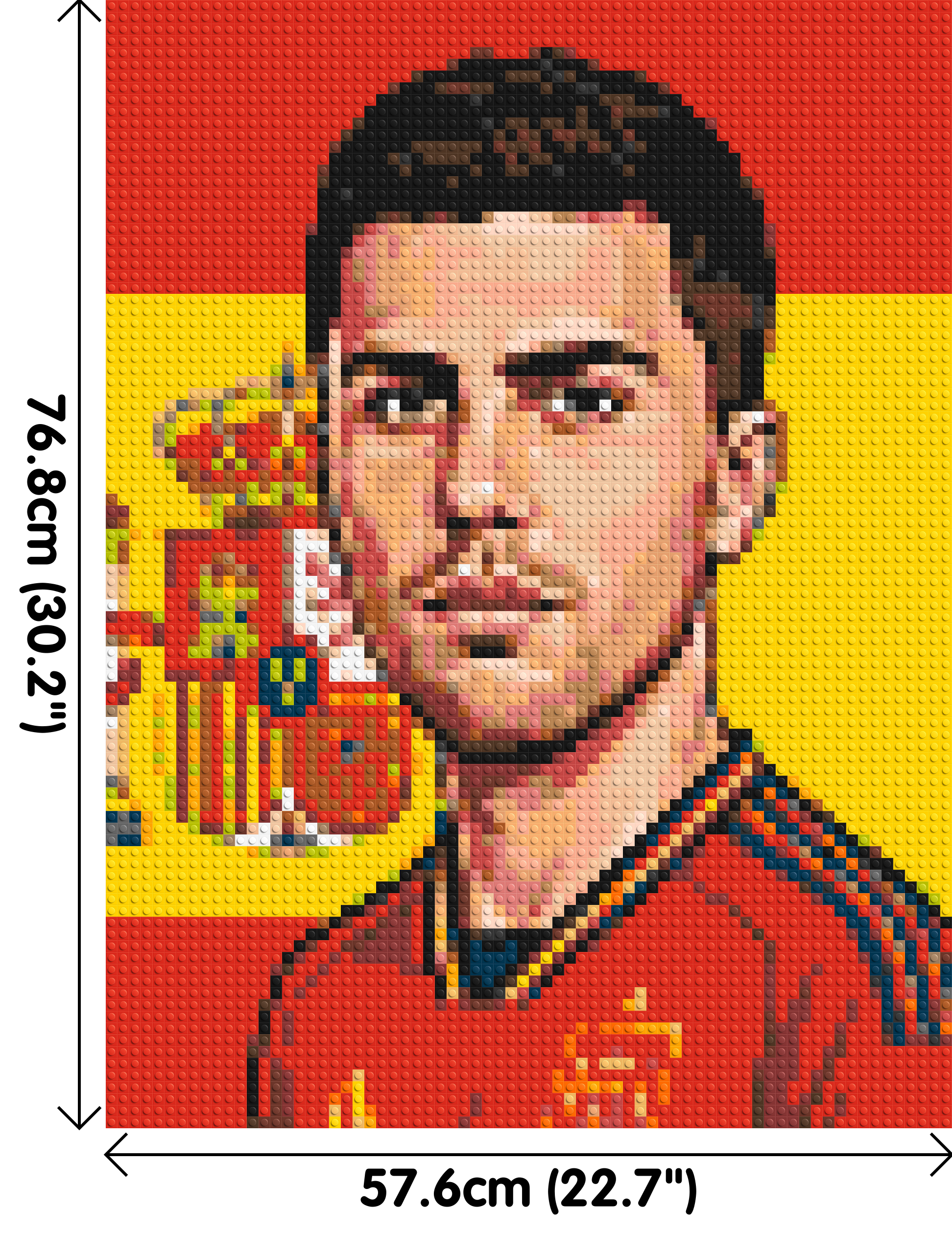 Rodri Caricature - Brick Art Mosaic Kit 3x4 dimensions