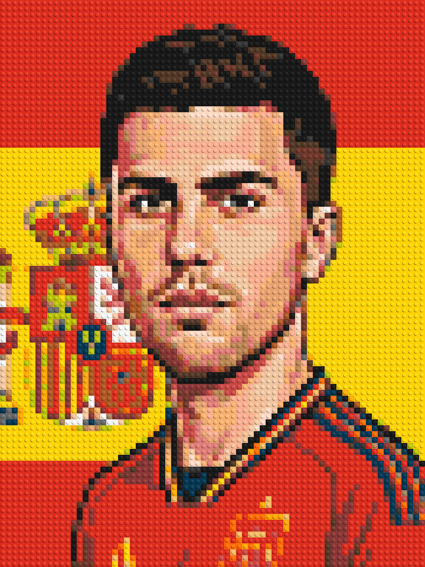 Rodri Caricature - Brick Art Mosaic Kit 3x4 large