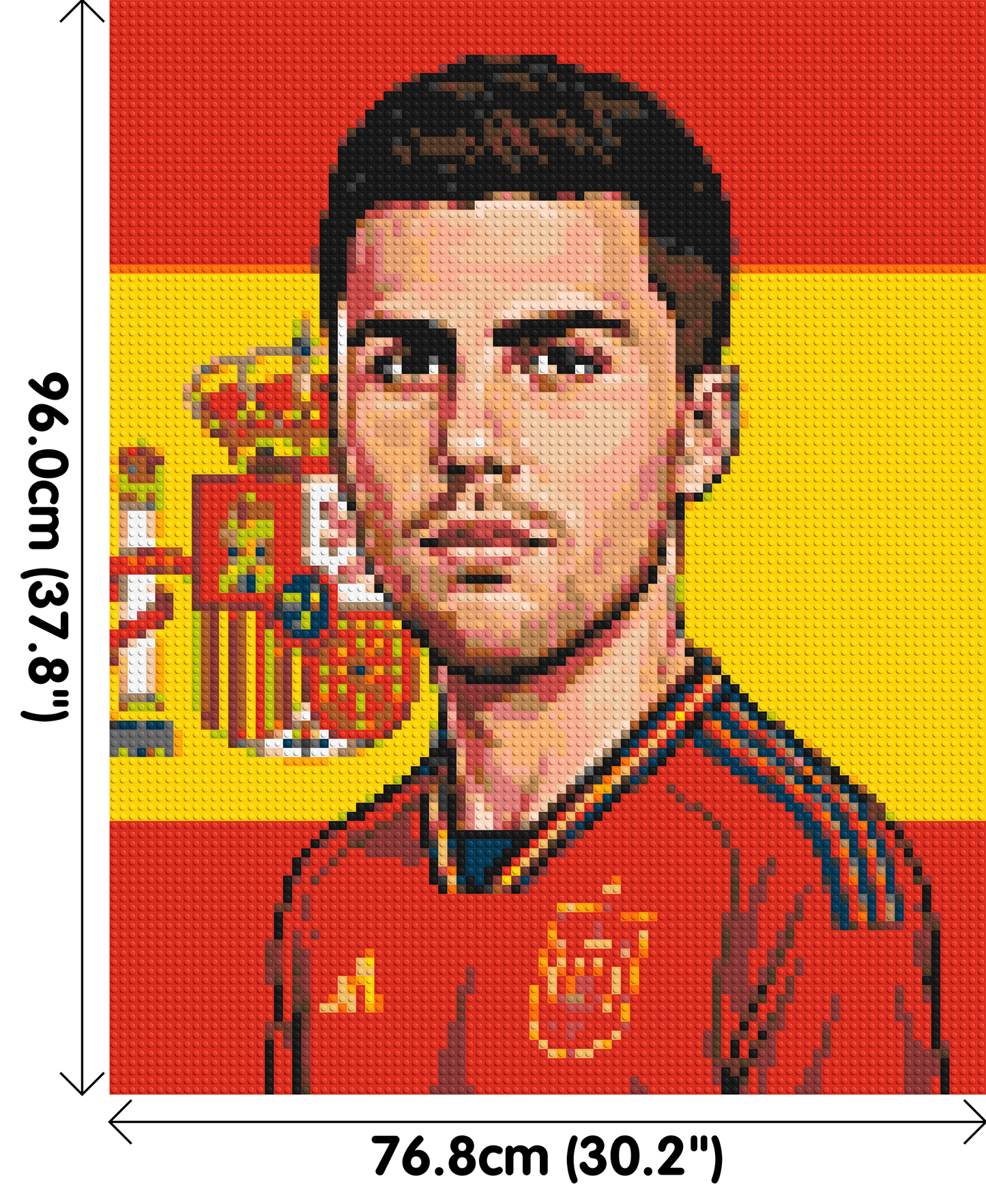 Rodri Caricature - Brick Art Mosaic Kit 4x5 large