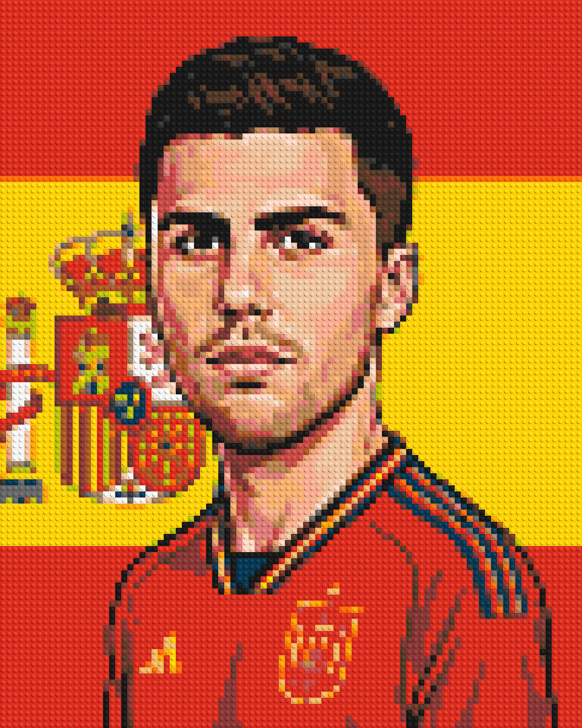 Rodri Caricature - Brick Art Mosaic Kit 4x5 large