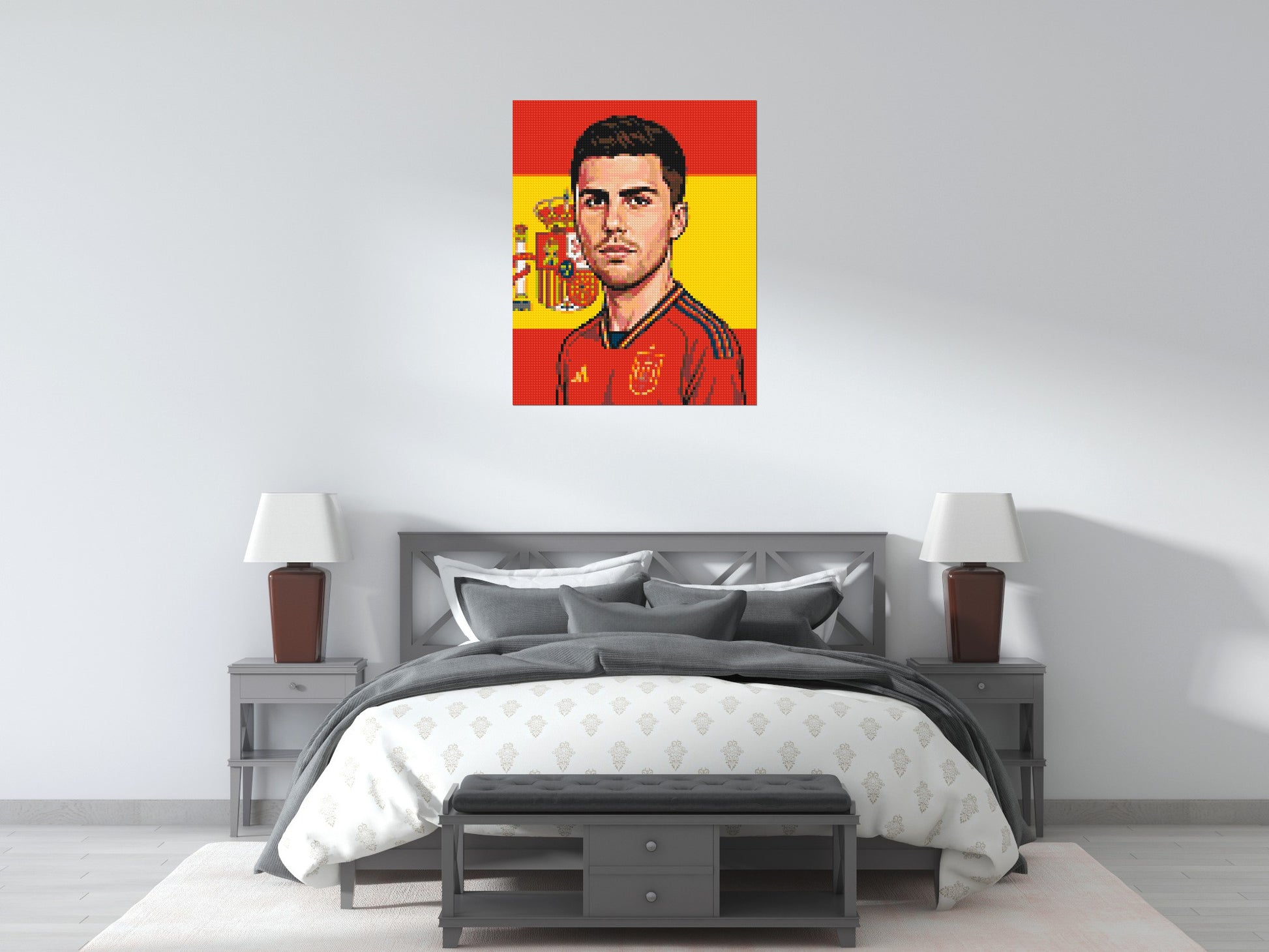 Rodri Caricature - Brick Art Mosaic Kit 4x5 scene
