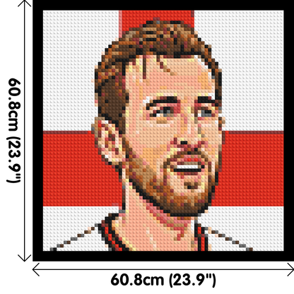 Harry Kane Caricature - Brick Art Mosaic Kit 3x3 large