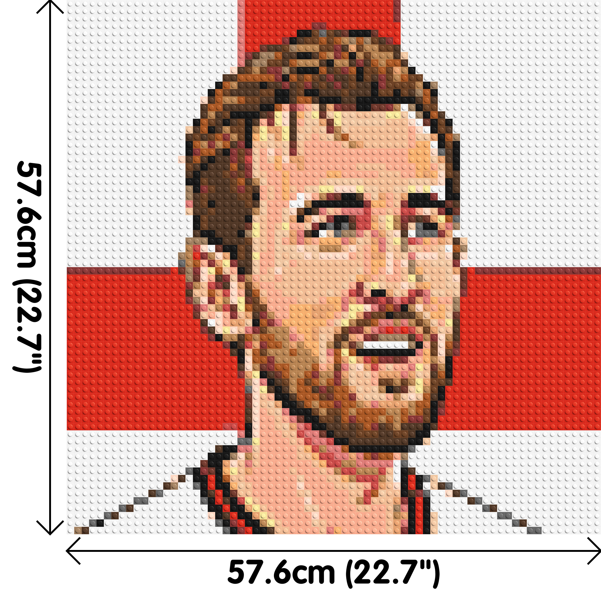Harry Kane Caricature - Brick Art Mosaic Kit 3x3 dimensions
