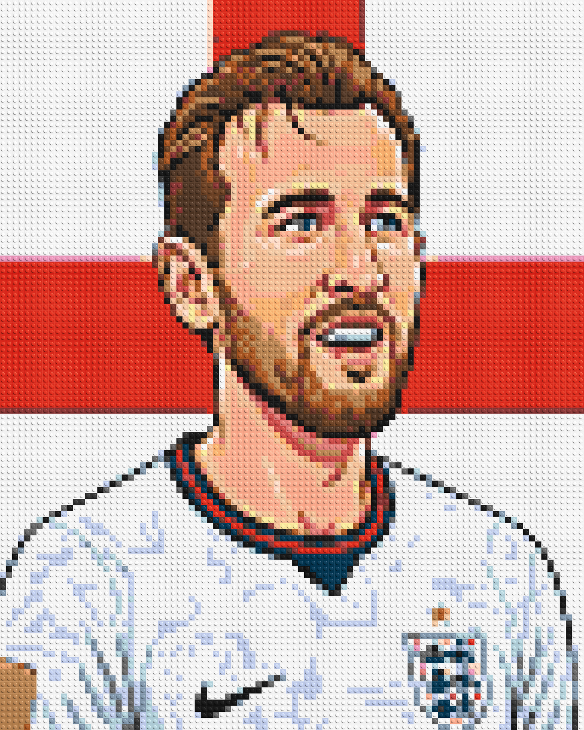 Harry Kane Caricature - Brick Art Mosaic Kit 4x5 large