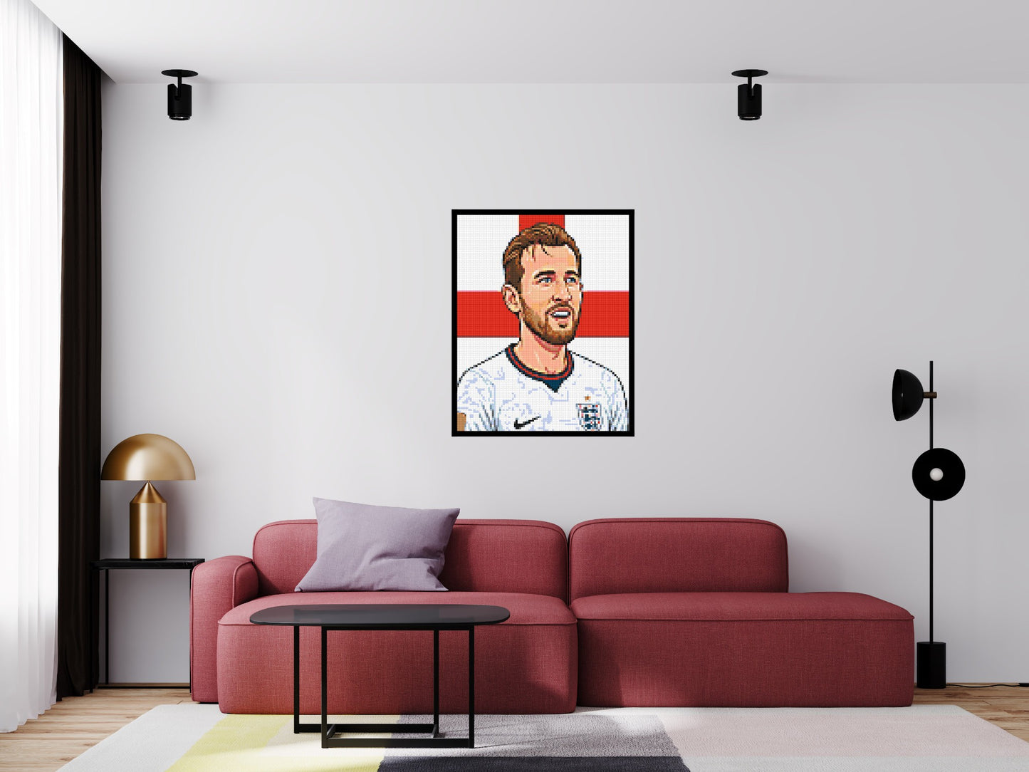 Harry Kane Caricature - Brick Art Mosaic Kit 4x5 large