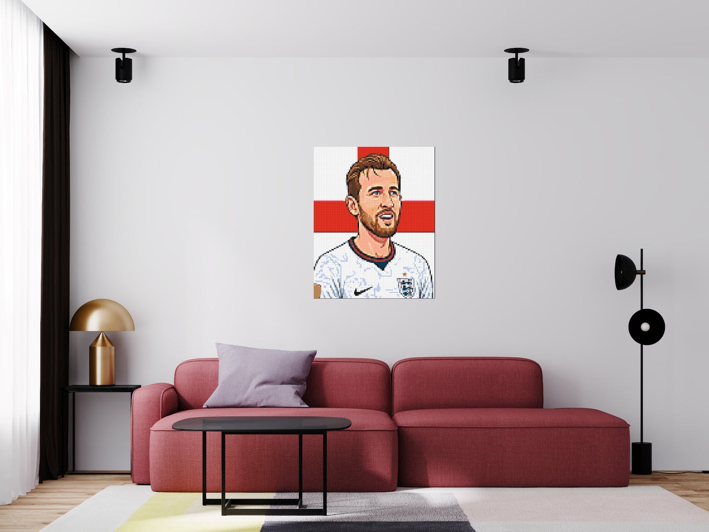 Harry Kane Caricature - Brick Art Mosaic Kit 4x5 large