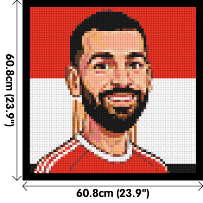 Mohamed Salah Caricature - Brick Art Mosaic Kit 3x3 large