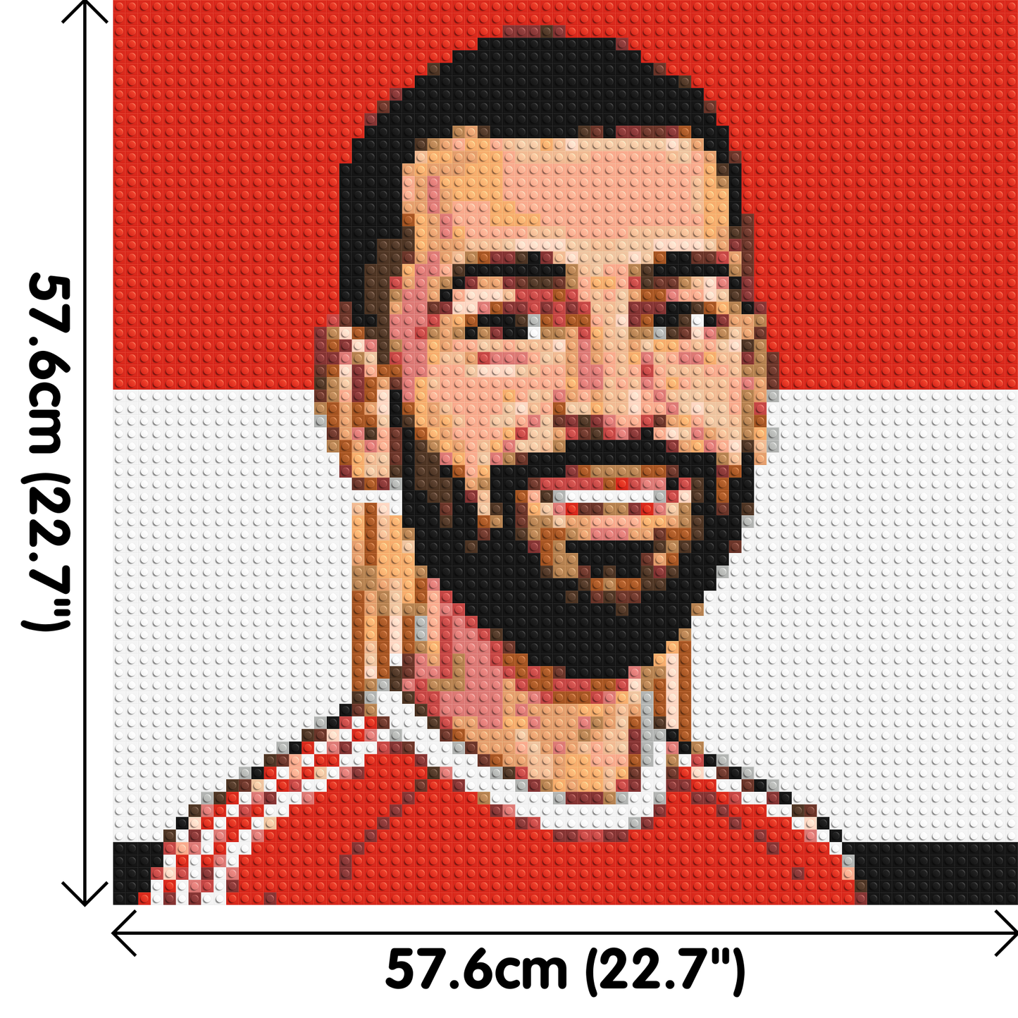 Mohamed Salah Caricature - Brick Art Mosaic Kit 3x3 large
