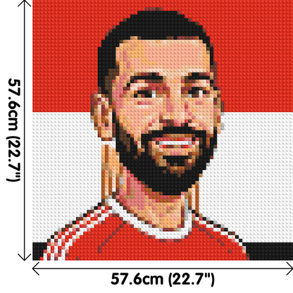 Mohamed Salah Caricature - Brick Art Mosaic Kit 3x3 large