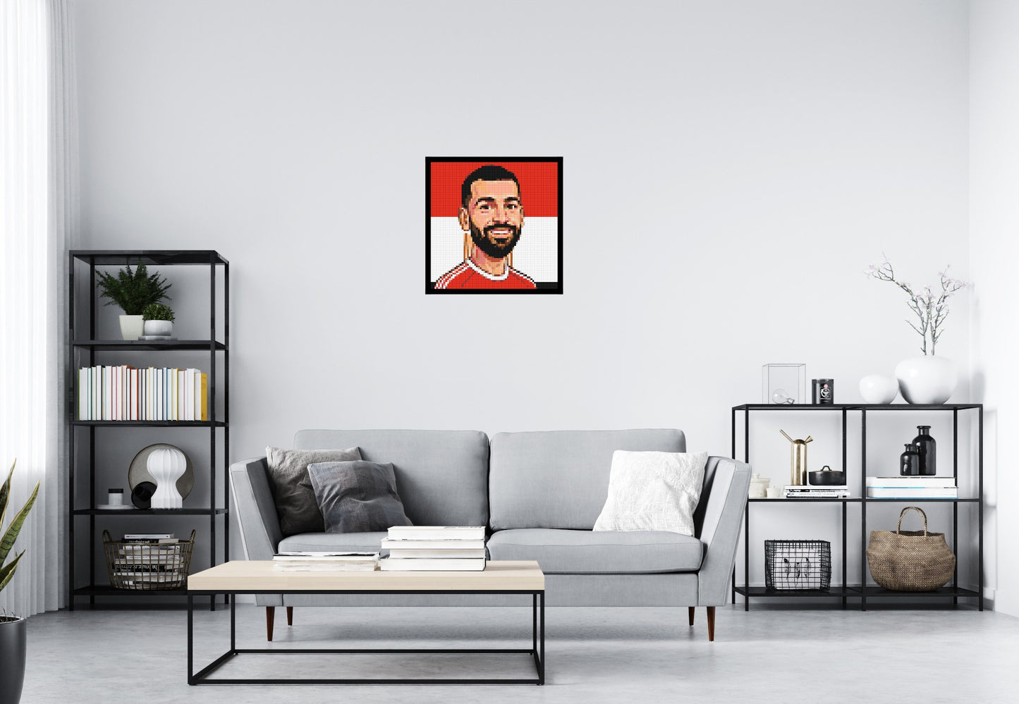 Mohamed Salah Caricature - Brick Art Mosaic Kit 3x3 large