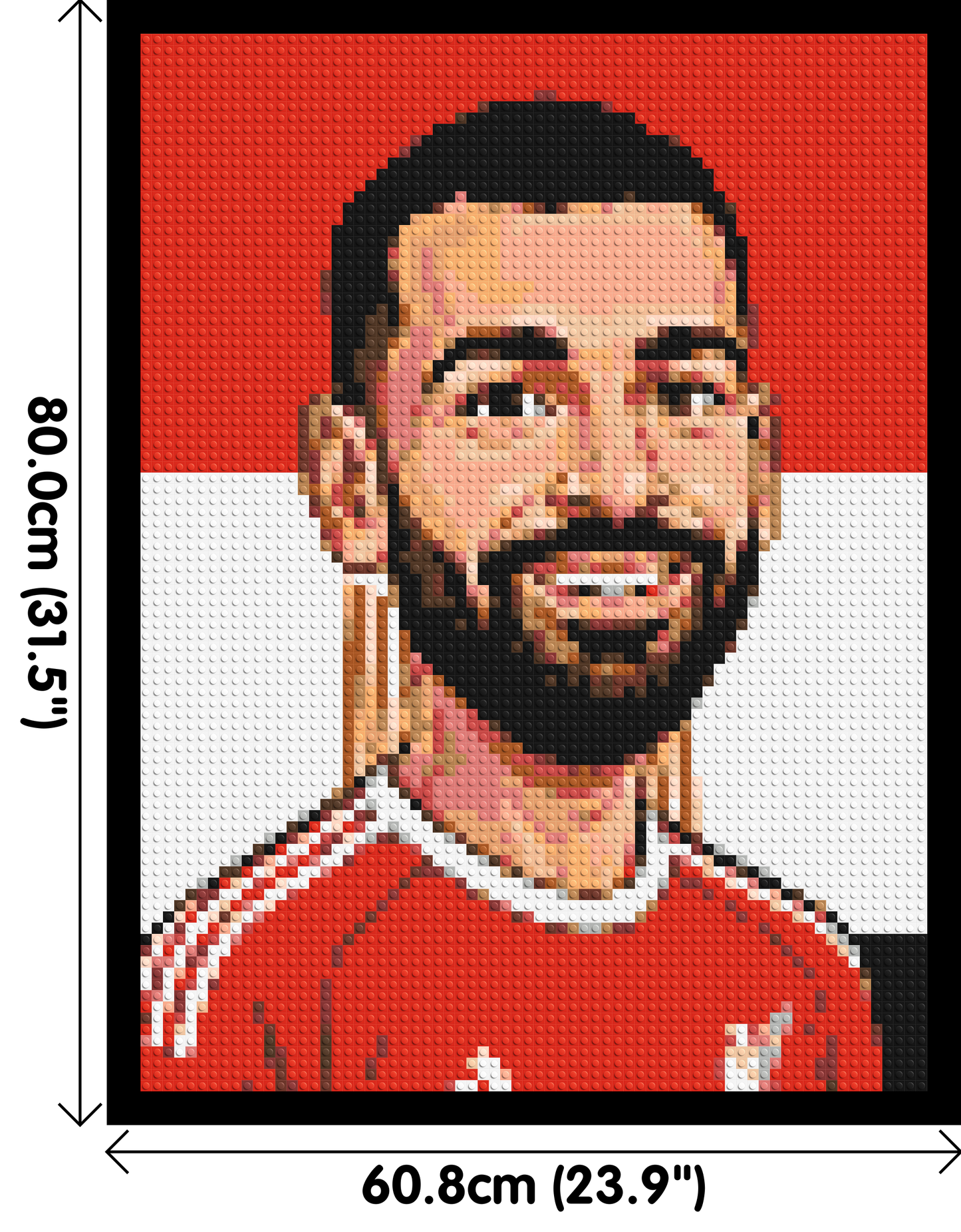 Mohamed Salah Caricature - Brick Art Mosaic Kit 3x4 large