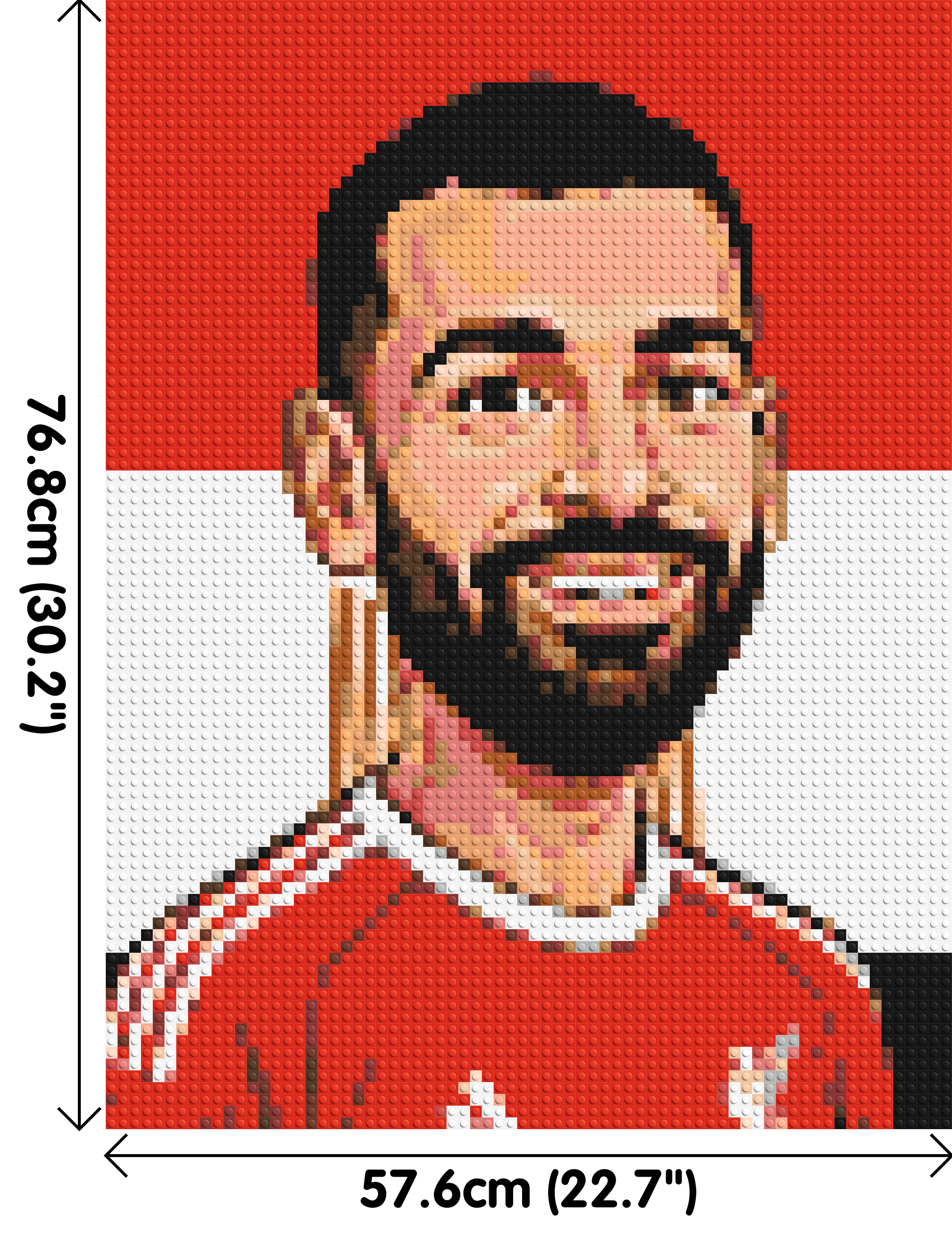 Mohamed Salah Caricature - Brick Art Mosaic Kit 3x4 dimensions