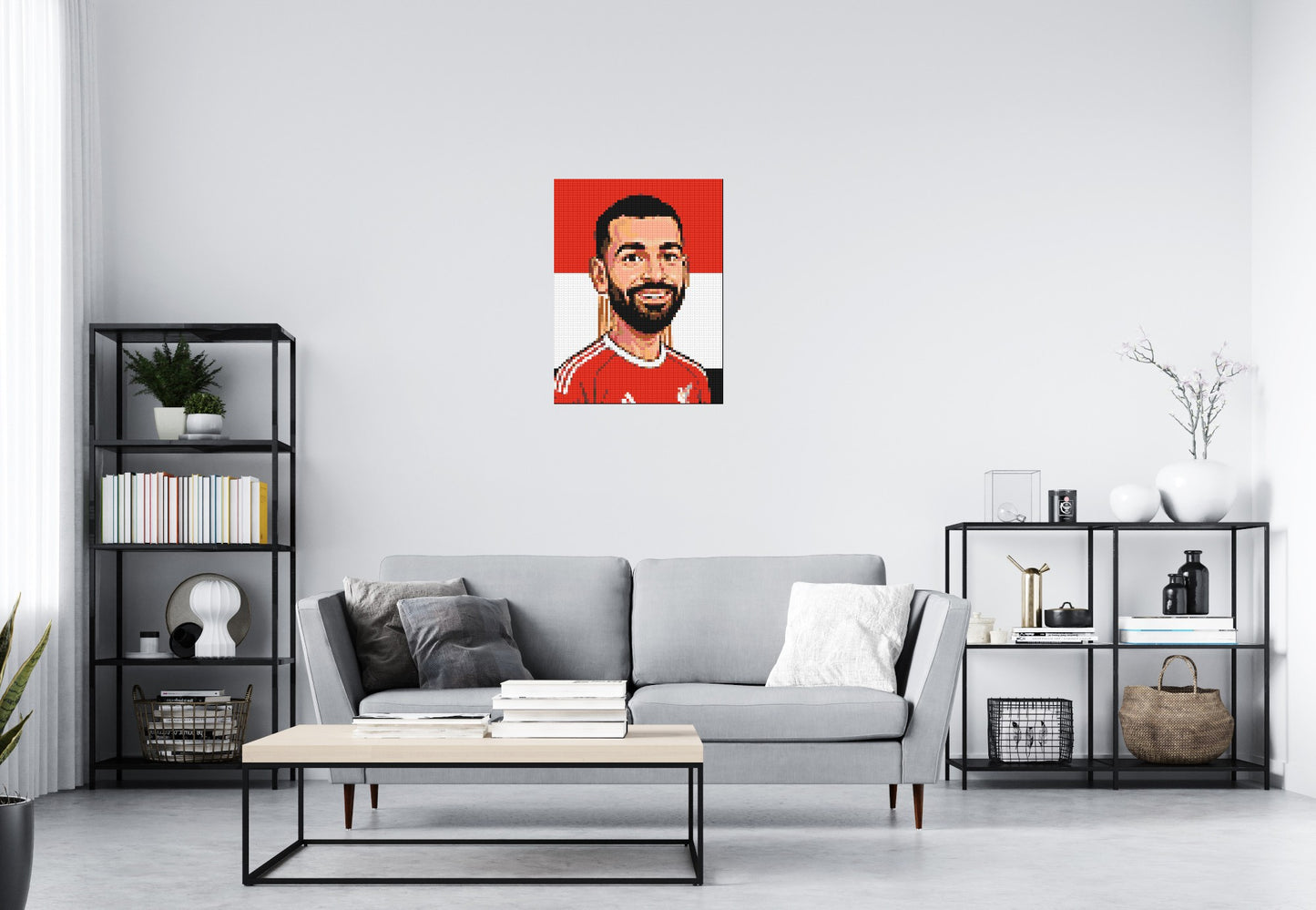 Mohamed Salah Caricature - Brick Art Mosaic Kit 3x4 large