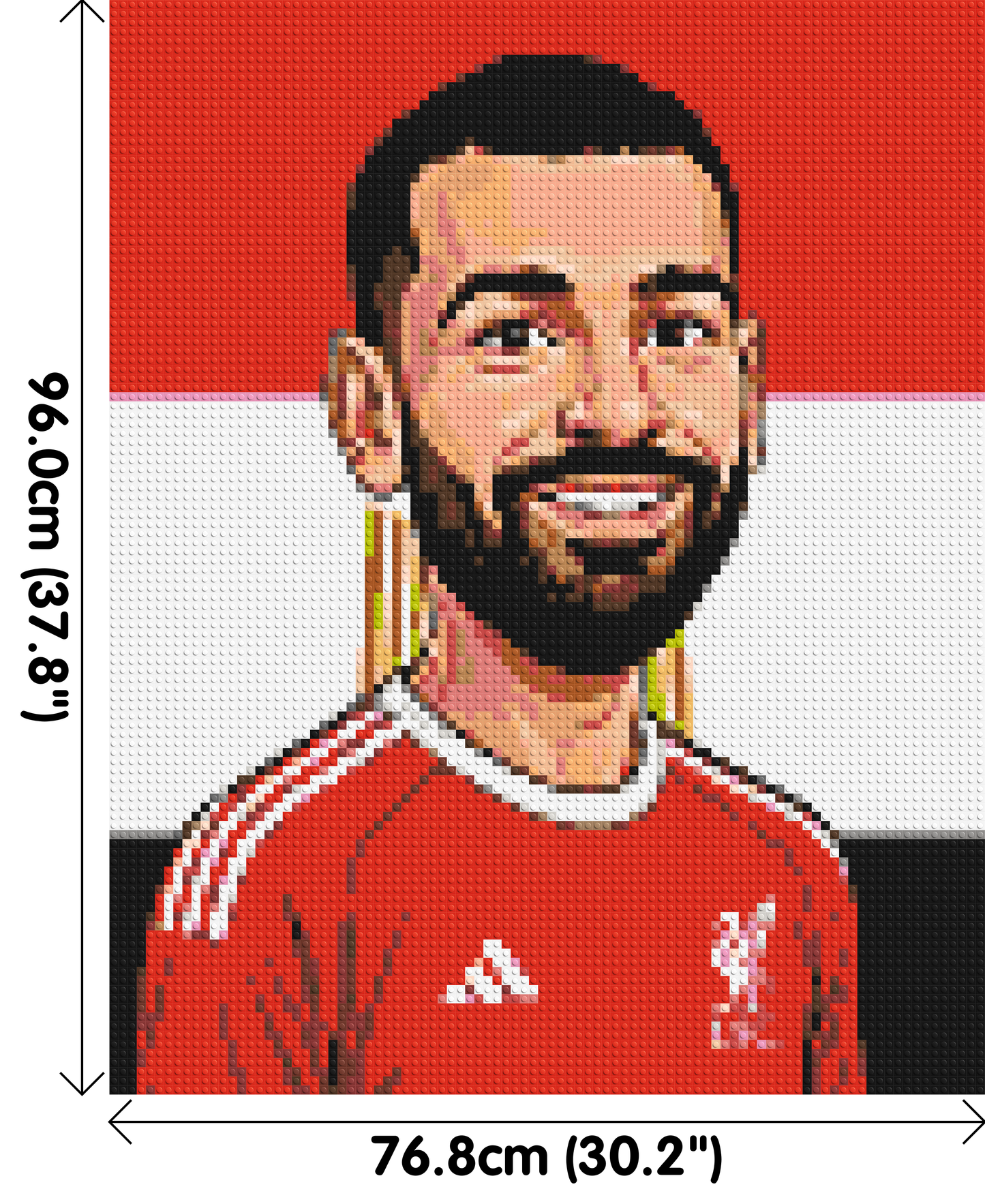 Mohamed Salah Caricature - Brick Art Mosaic Kit 4x5 large