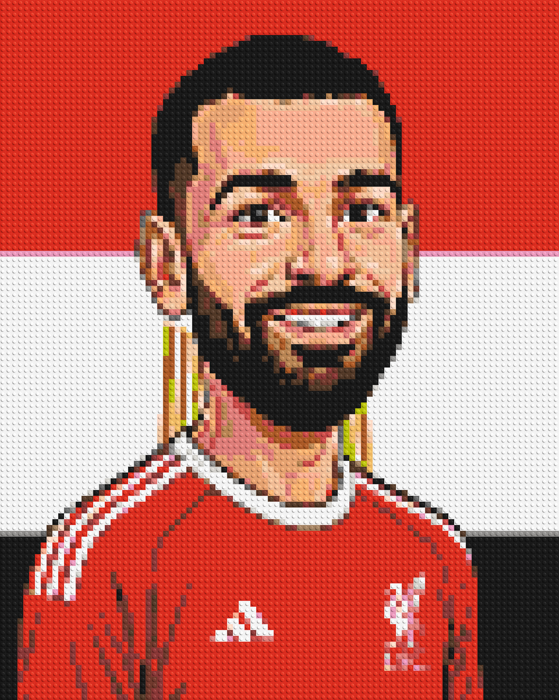 Mohamed Salah Caricature - Brick Art Mosaic Kit 4x5 large
