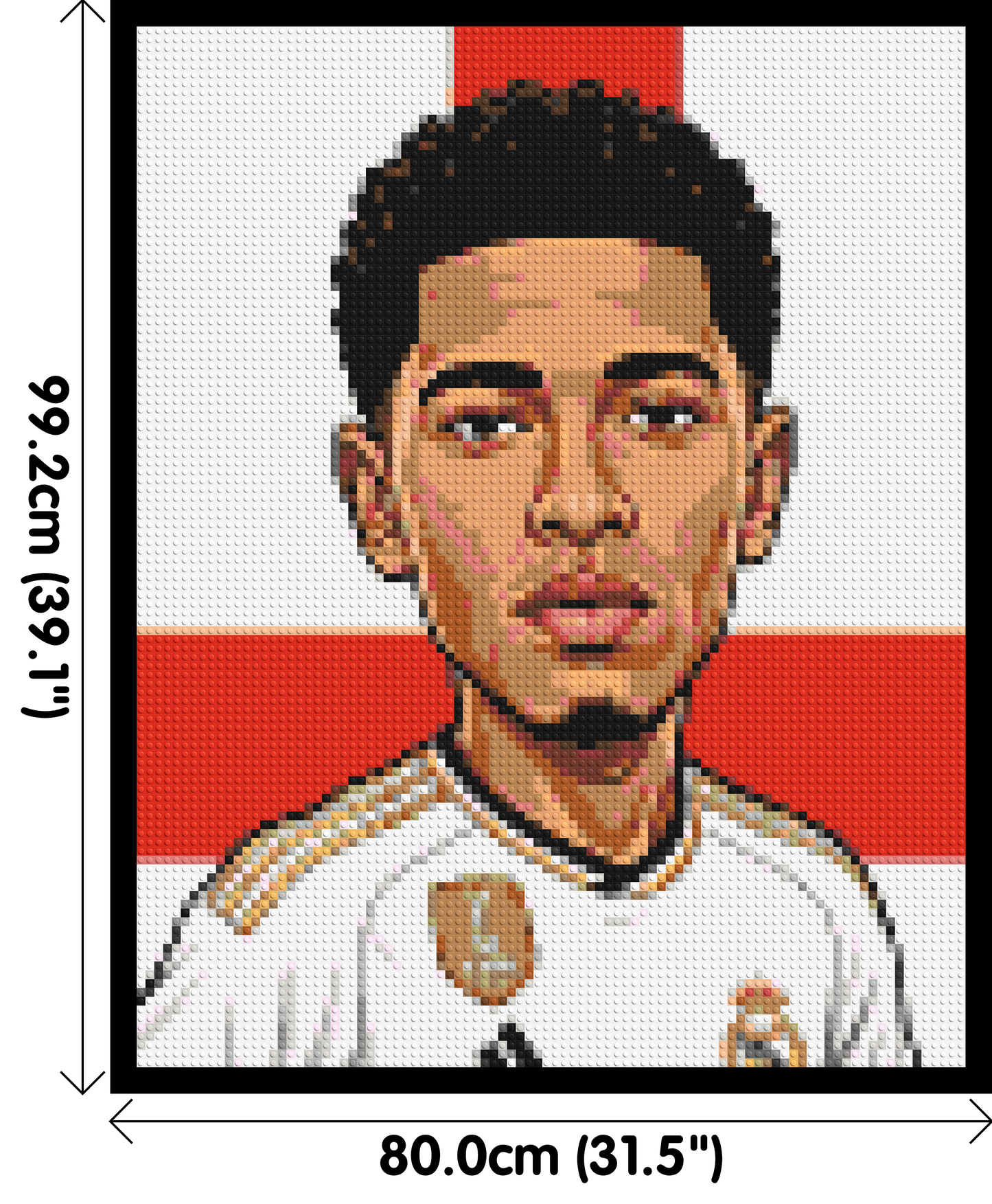 Jude Bellingham Caricature - Brick Art Mosaic Kit 4x5 large