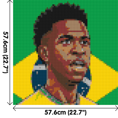 Vinícius Júnior Caricature - Brick Art Mosaic Kit 3x3 large
