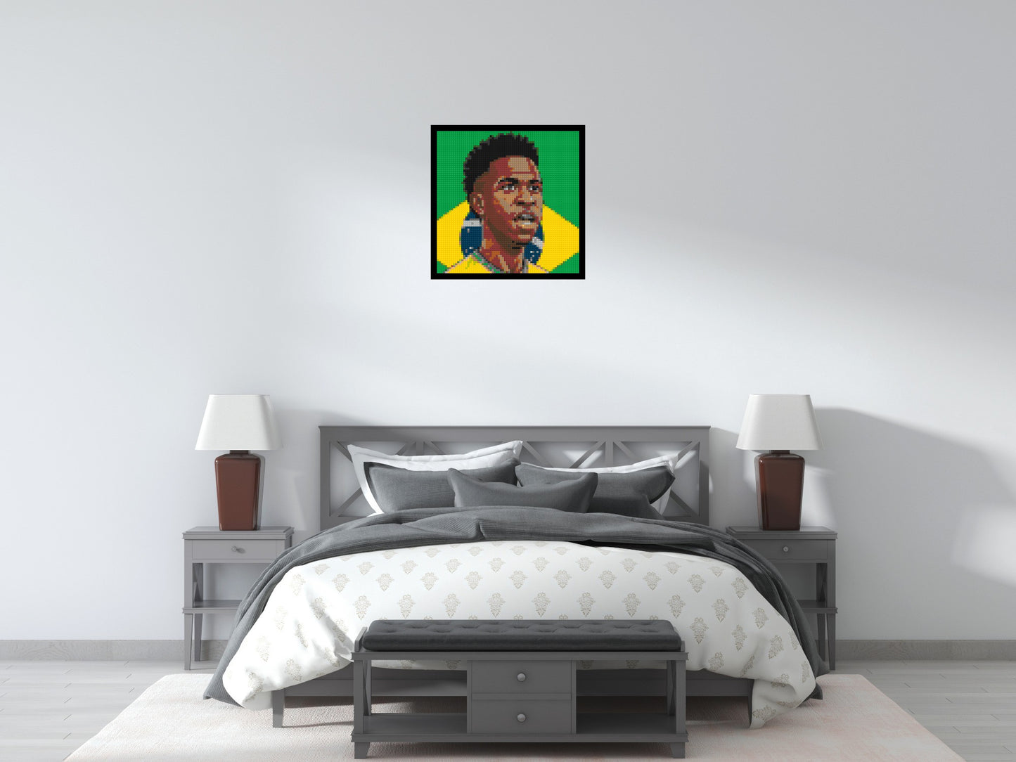 Vinícius Júnior Caricature - Brick Art Mosaic Kit 3x3 large