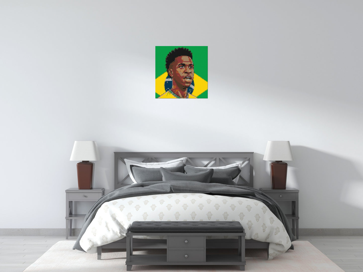 Vinícius Júnior Caricature - Brick Art Mosaic Kit 3x3 large