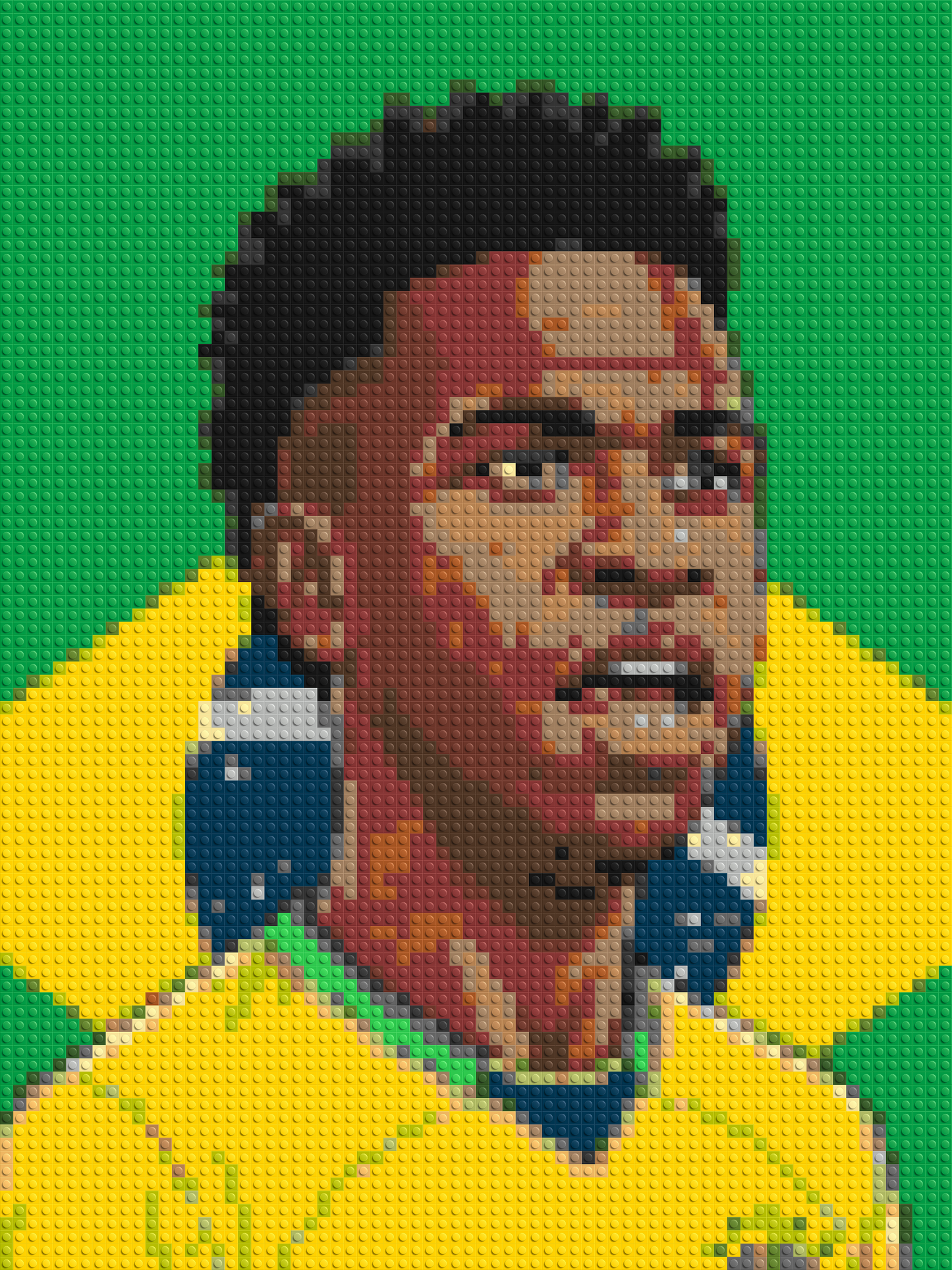 Vinícius Júnior Caricature - Brick Art Mosaic Kit 3x4 large