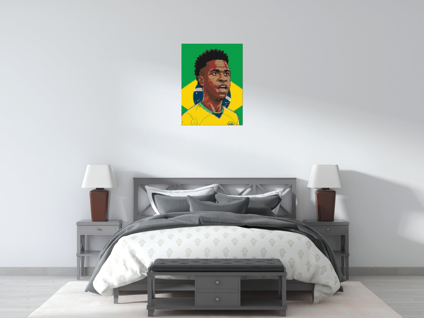 Vinícius Júnior Caricature - Brick Art Mosaic Kit 3x4 large
