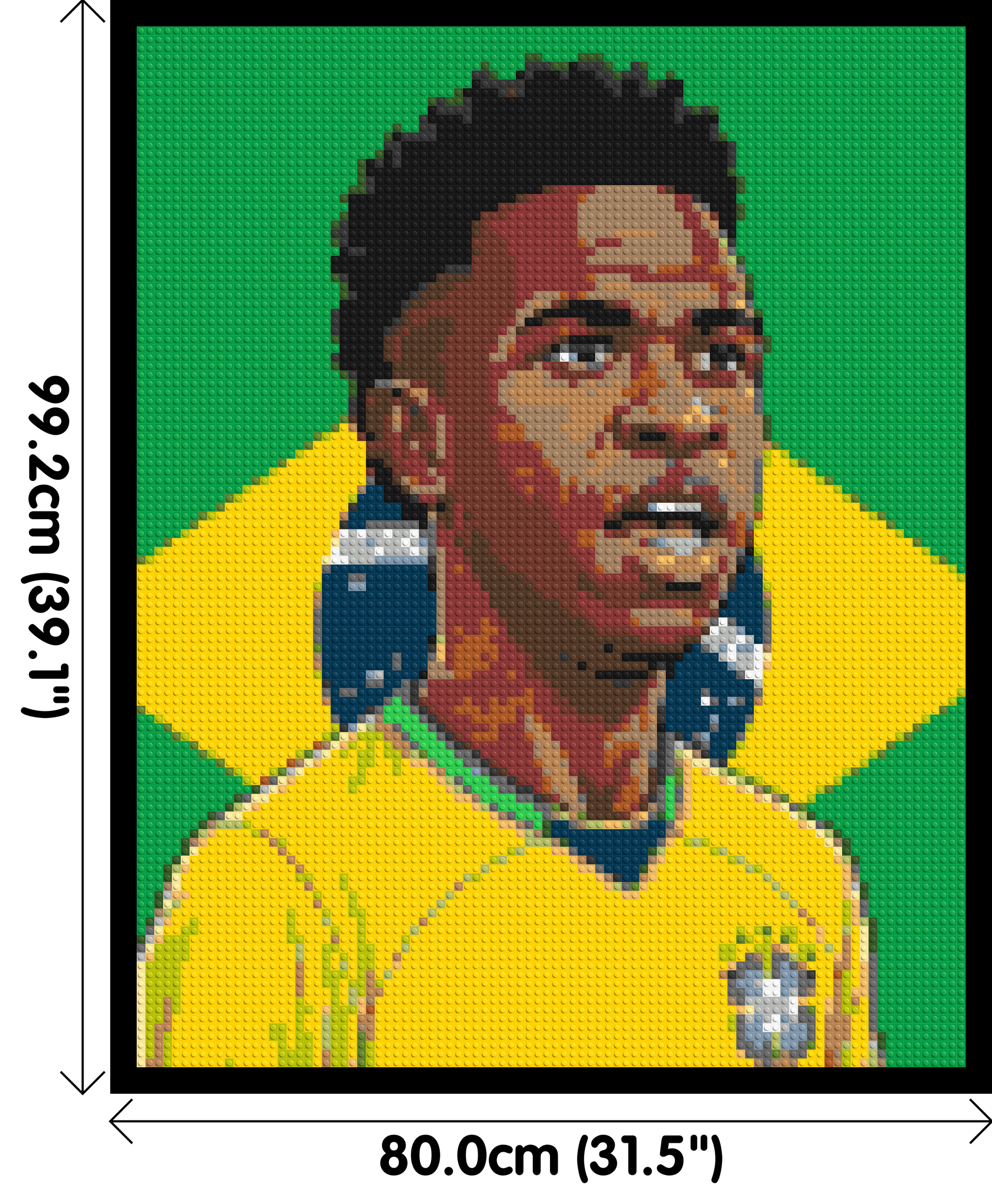 Vinícius Júnior Caricature - Brick Art Mosaic Kit 4x5 dimensions with frame