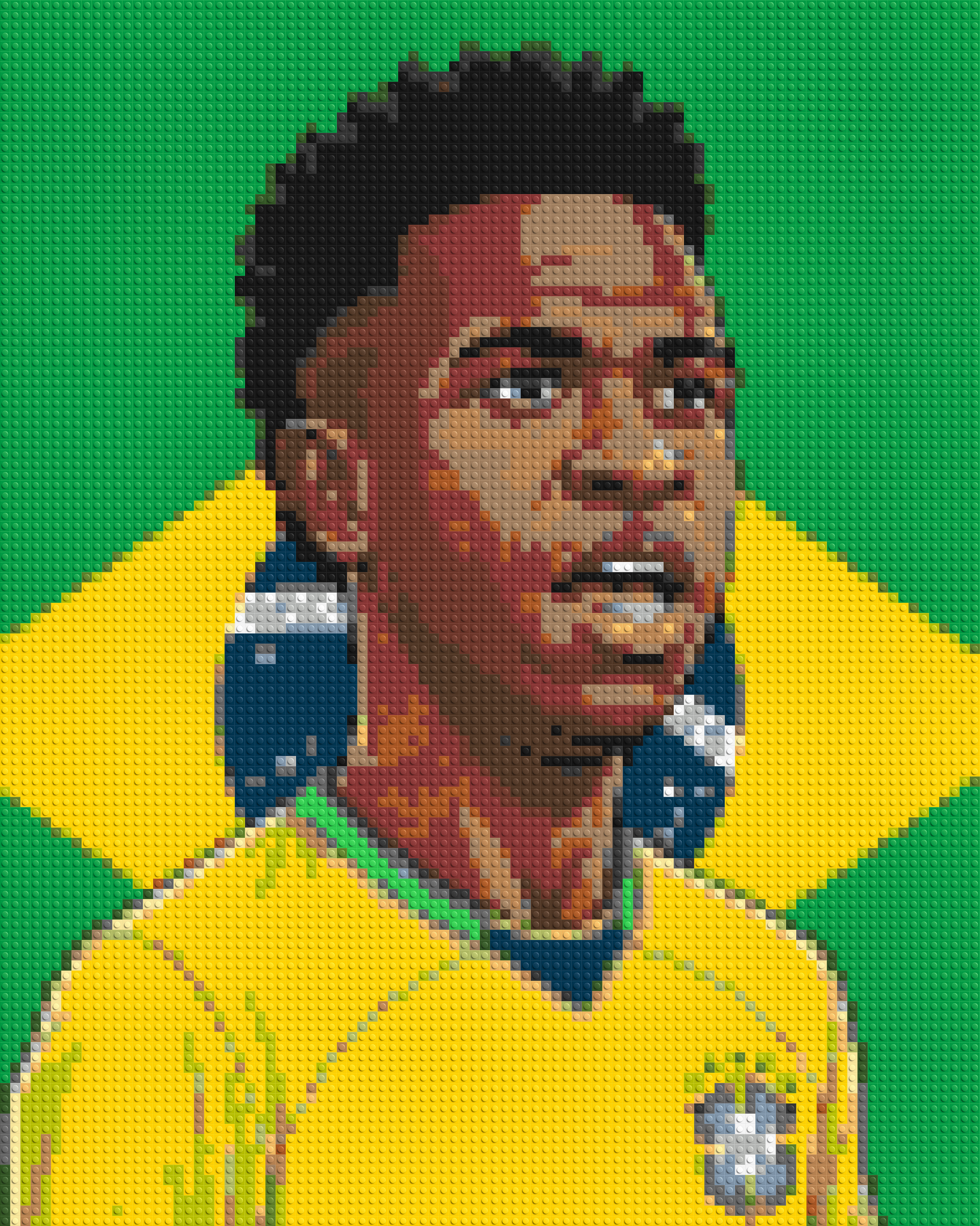 Vinícius Júnior Caricature - Brick Art Mosaic Kit 4x5 large