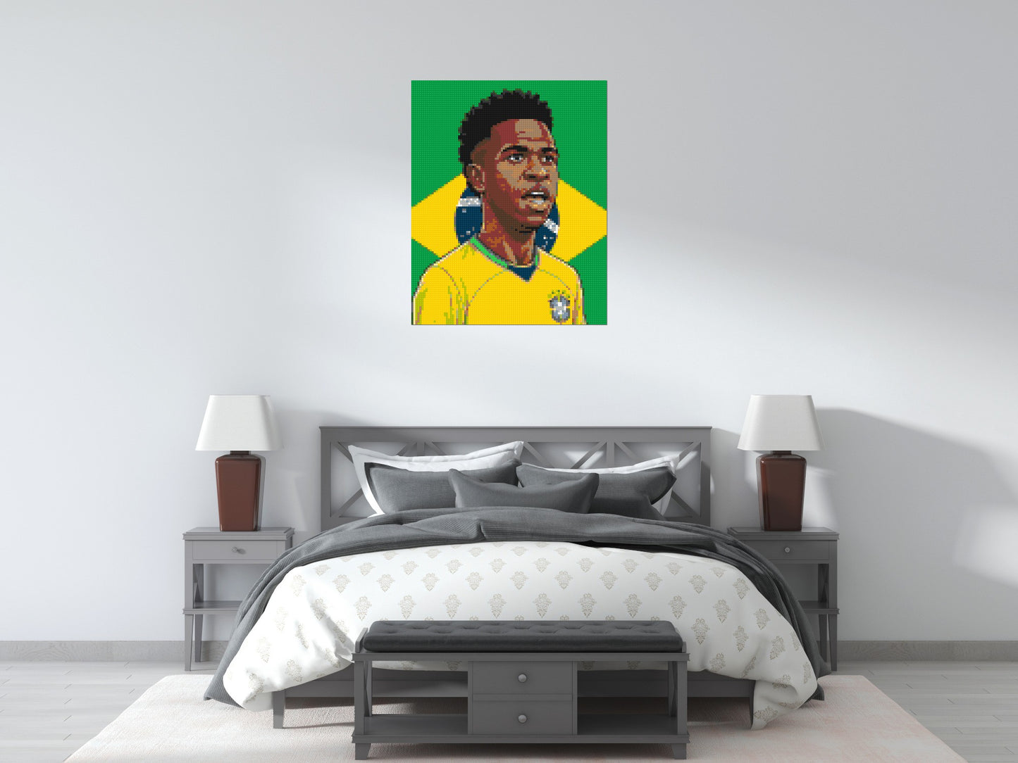 Vinícius Júnior Caricature - Brick Art Mosaic Kit 4x5 large
