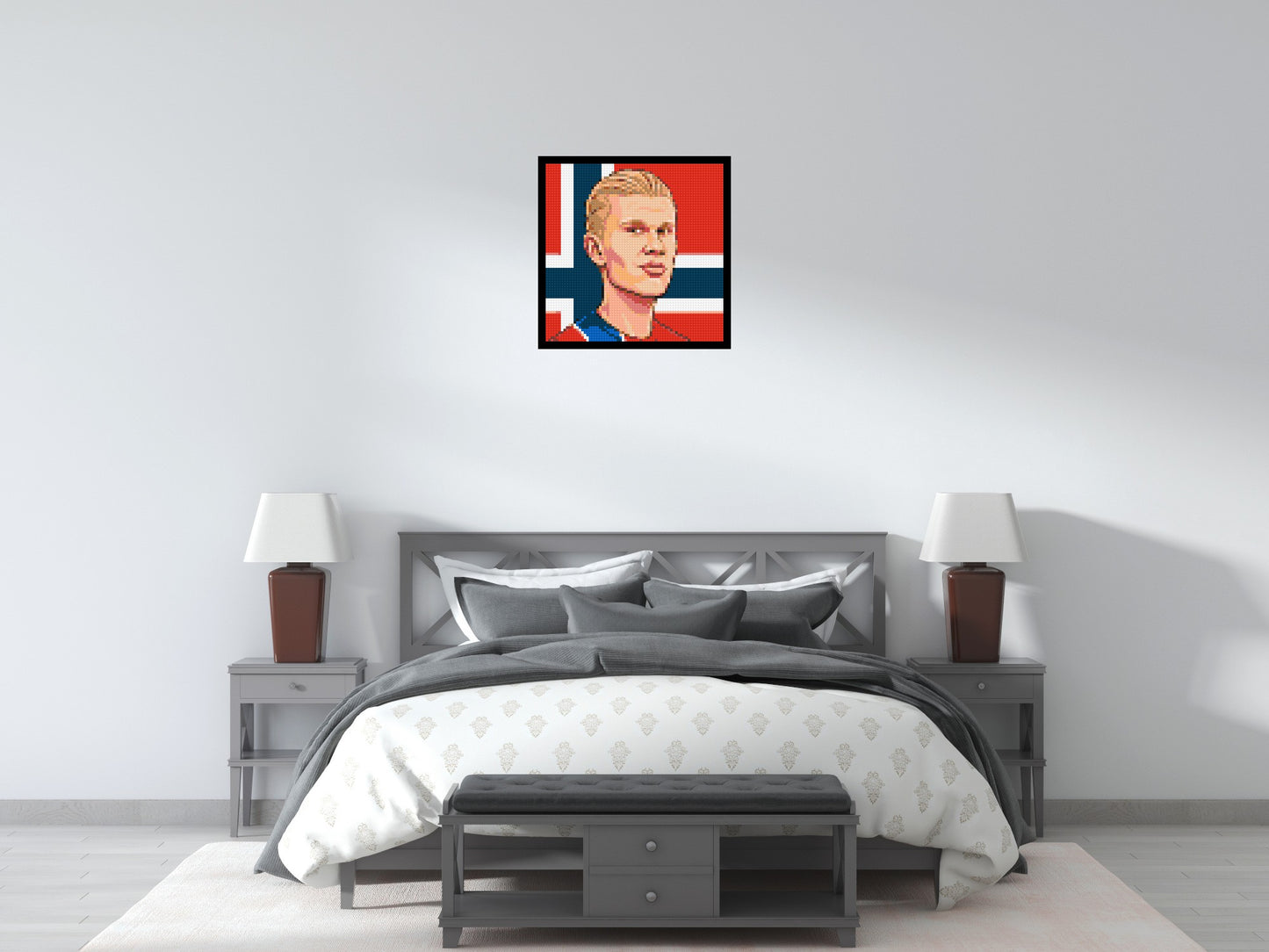 Erling Haaland Caricature - Brick Art Mosaic Kit 3x3 large