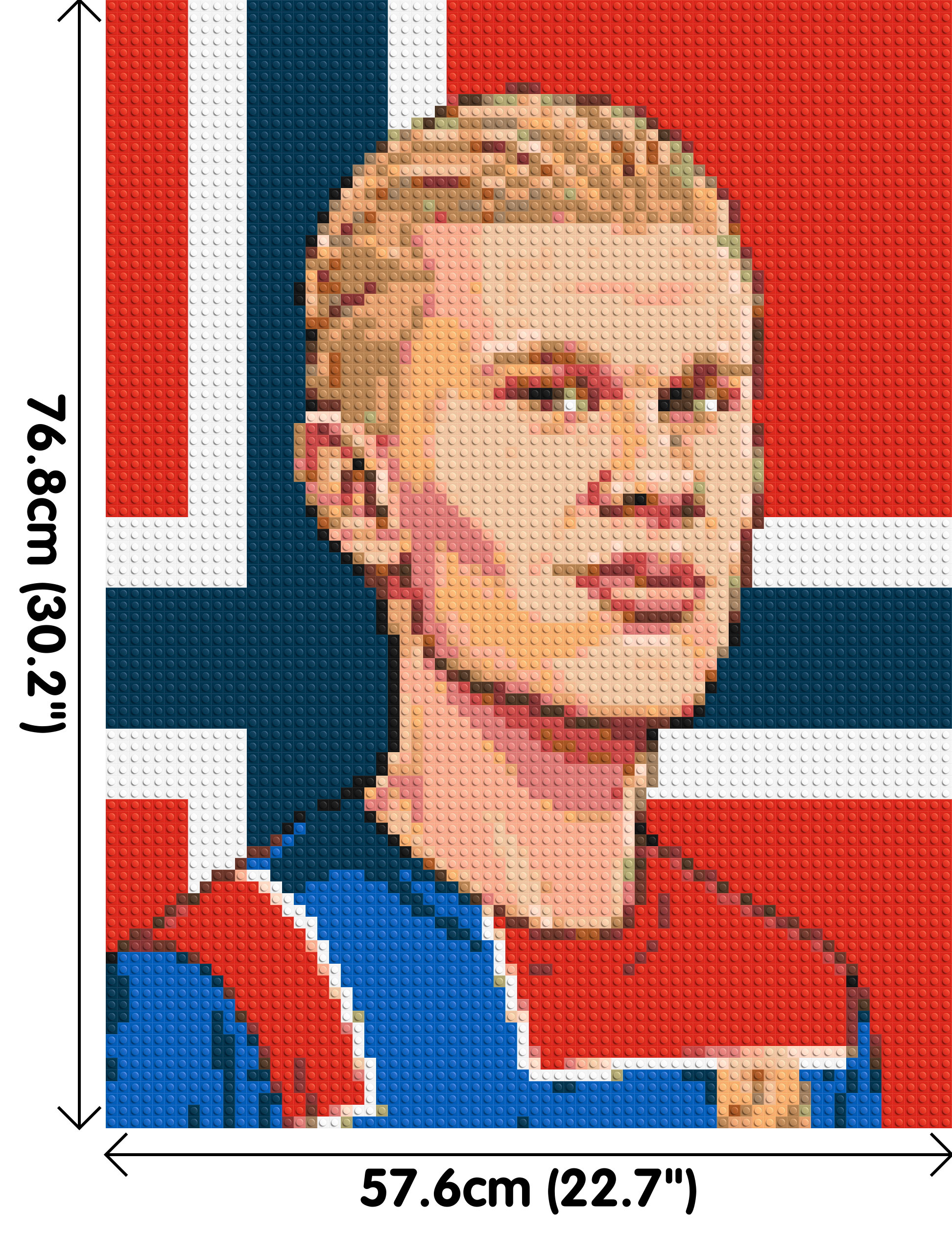 Erling Haaland Caricature - Brick Art Mosaic Kit 3x4 dimensions