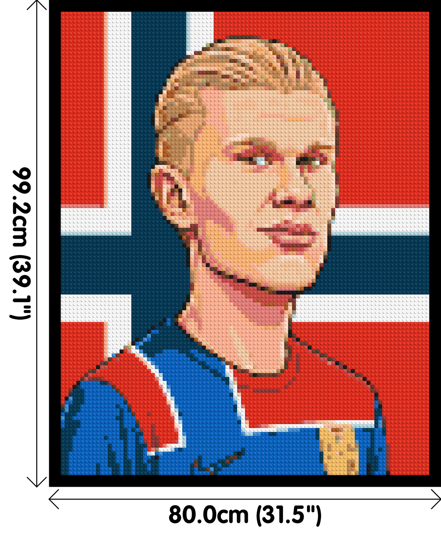 Erling Haaland Caricature - Brick Art Mosaic Kit 4x5 large