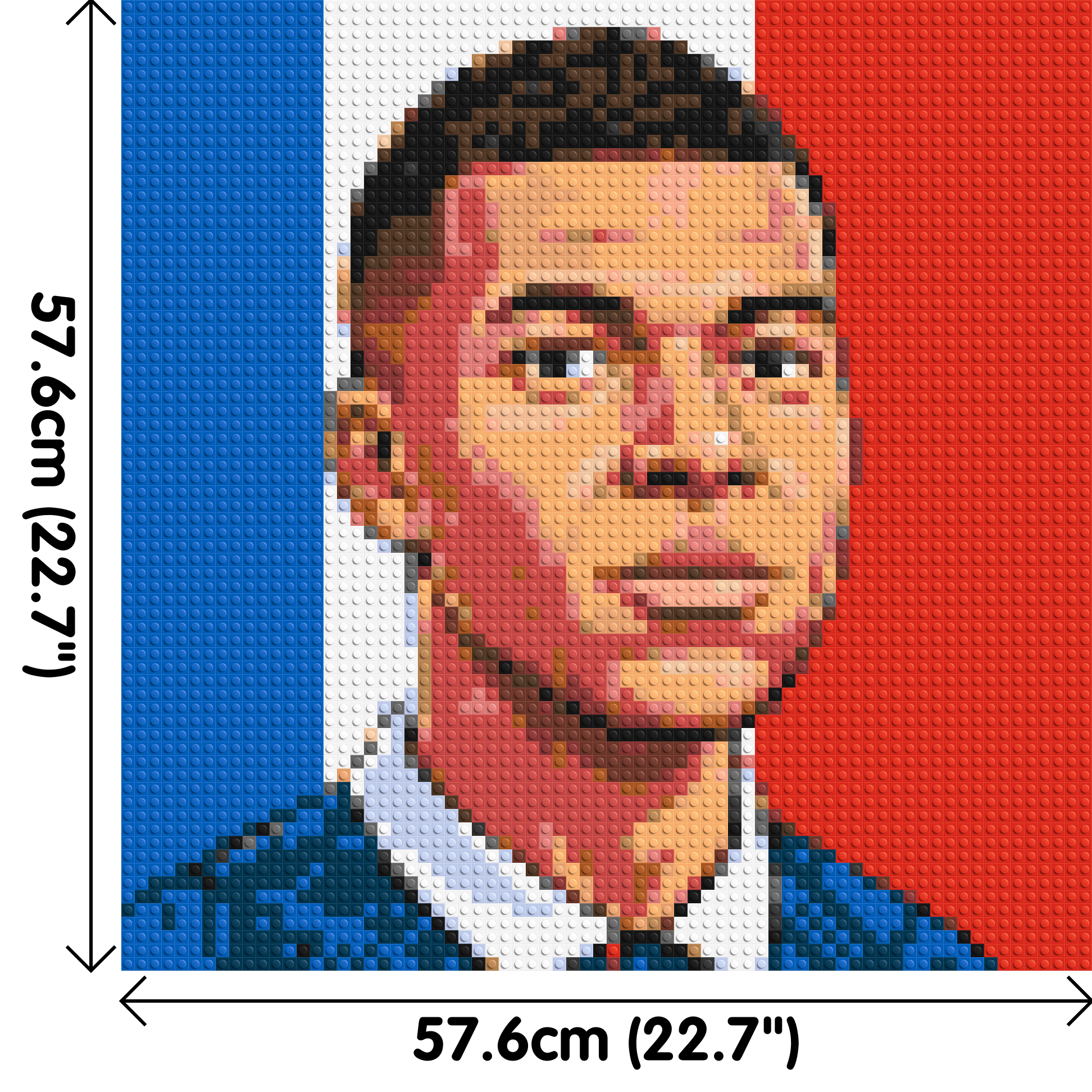 Kylian Mbappé Caricature - Brick Art Mosaic Kit 3x3 dimensions