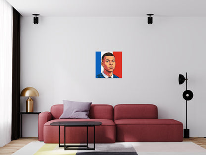 Kylian Mbappé Caricature - Brick Art Mosaic Kit 3x3 large