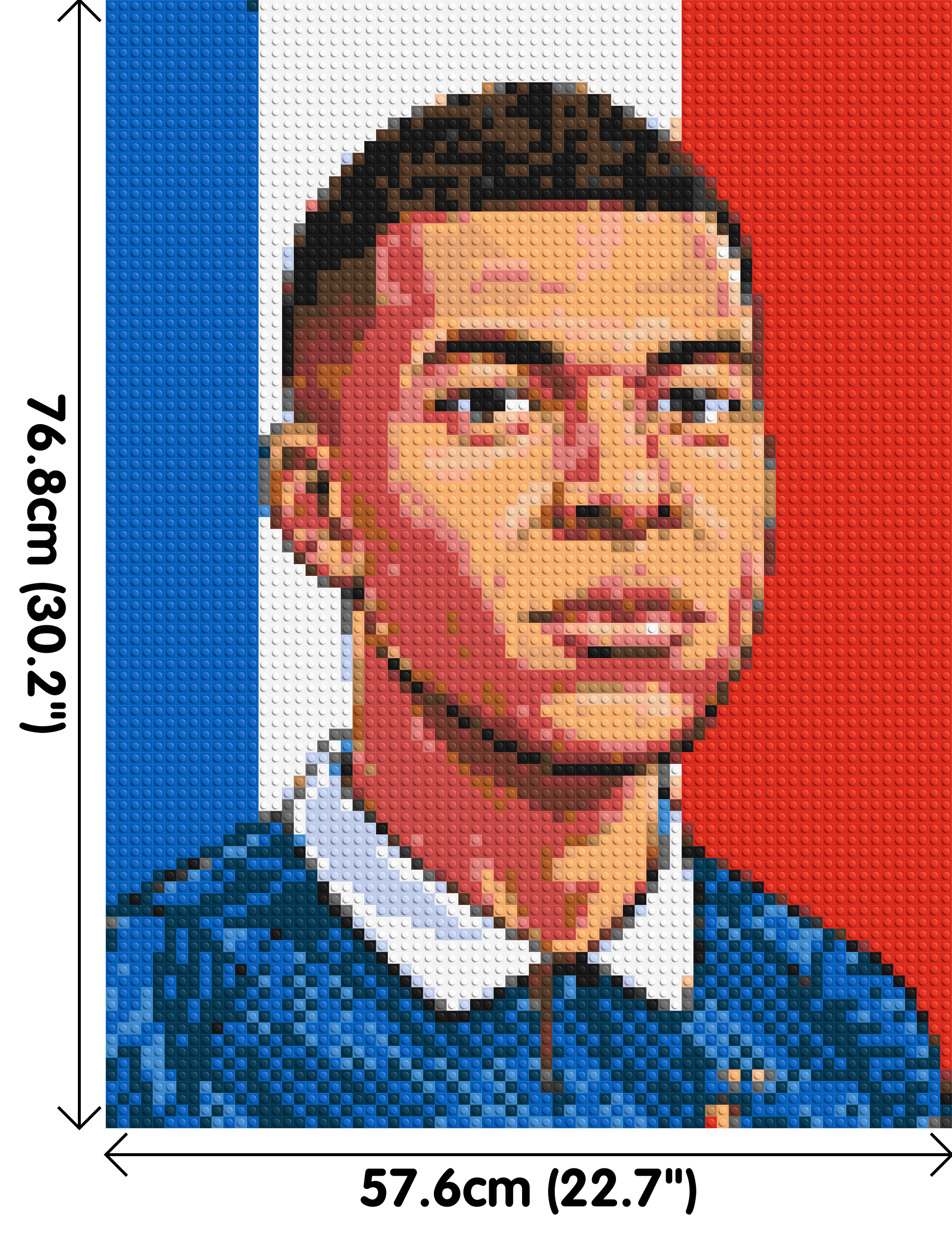 Kylian Mbappé Caricature - Brick Art Mosaic Kit 3x4 dimensions