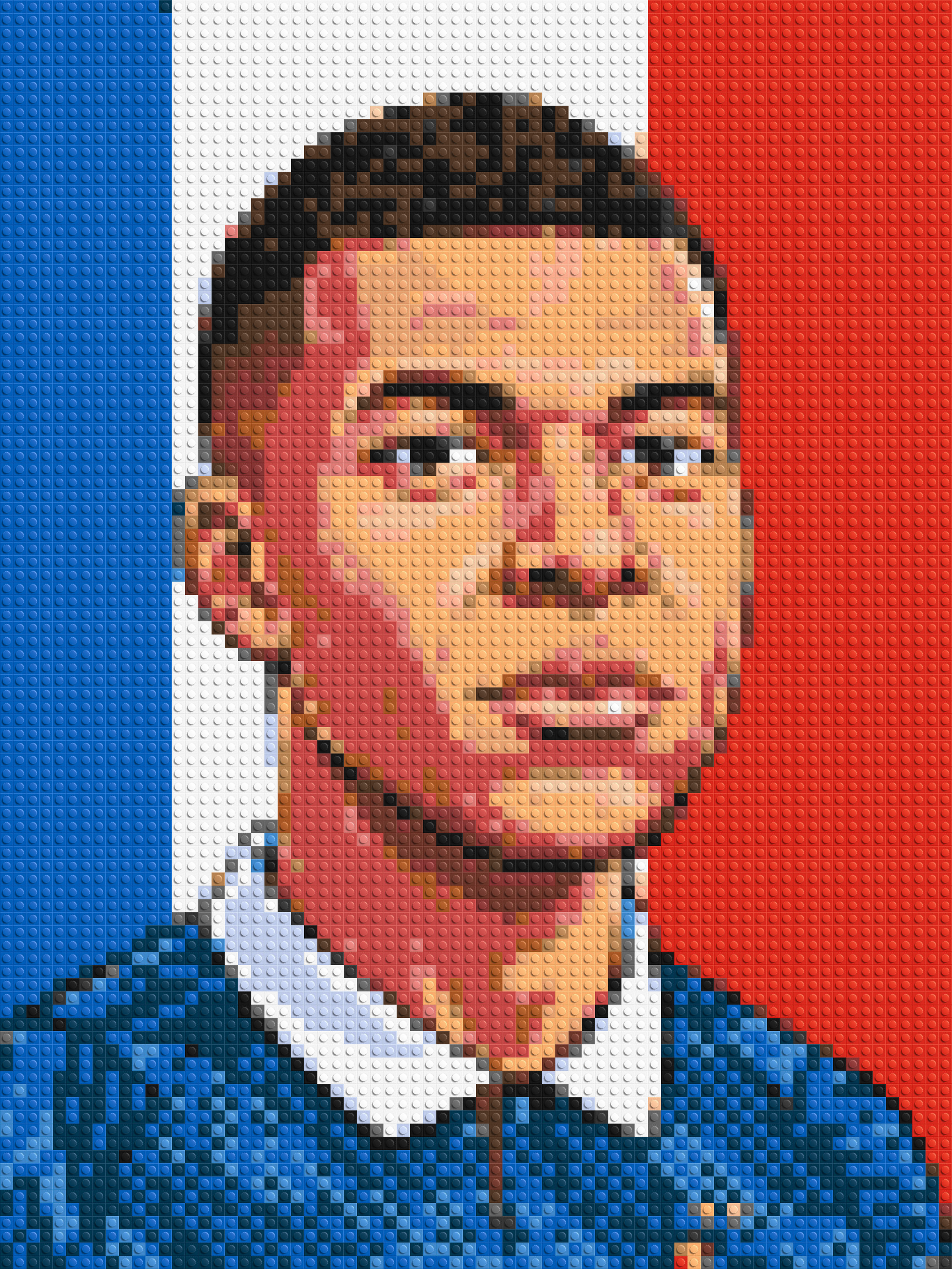 Kylian Mbappé Caricature - Brick Art Mosaic Kit 3x4 large