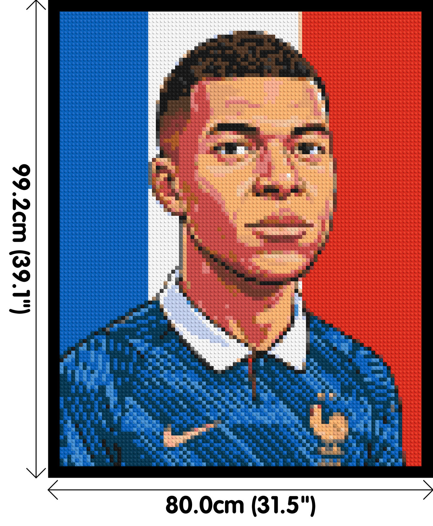 Kylian Mbappé Caricature - Brick Art Mosaic Kit 4x5 large