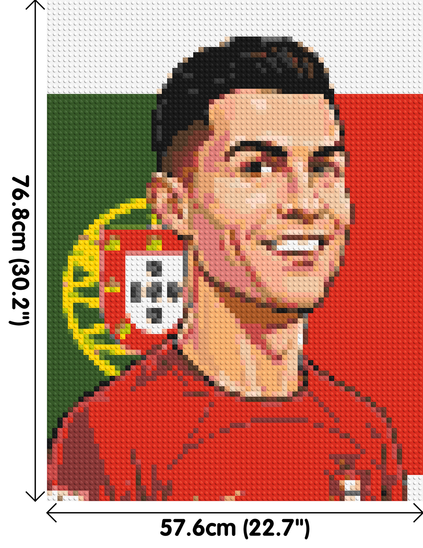 Cristiano Ronaldo Caricature - Brick Art Mosaic Kit 3x4 large