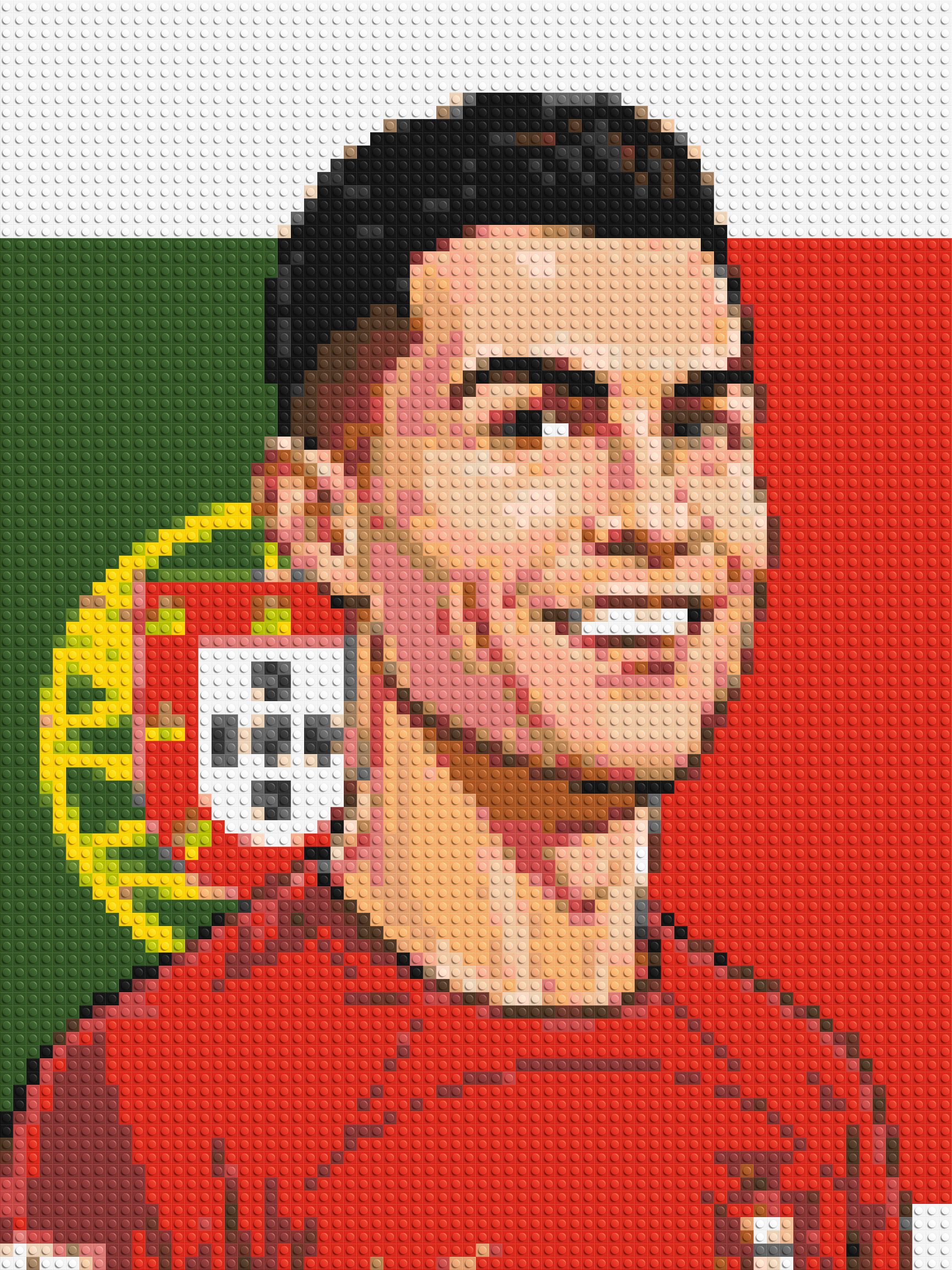Cristiano Ronaldo Caricature - Brick Art Mosaic Kit 3x4 large