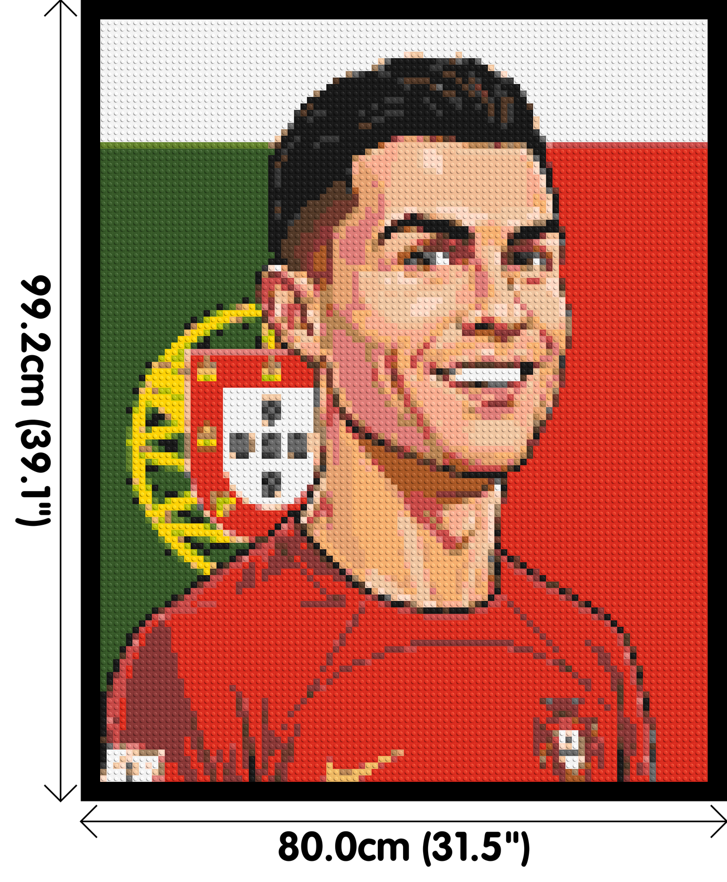Cristiano Ronaldo Caricature - Brick Art Mosaic Kit 4x5 large