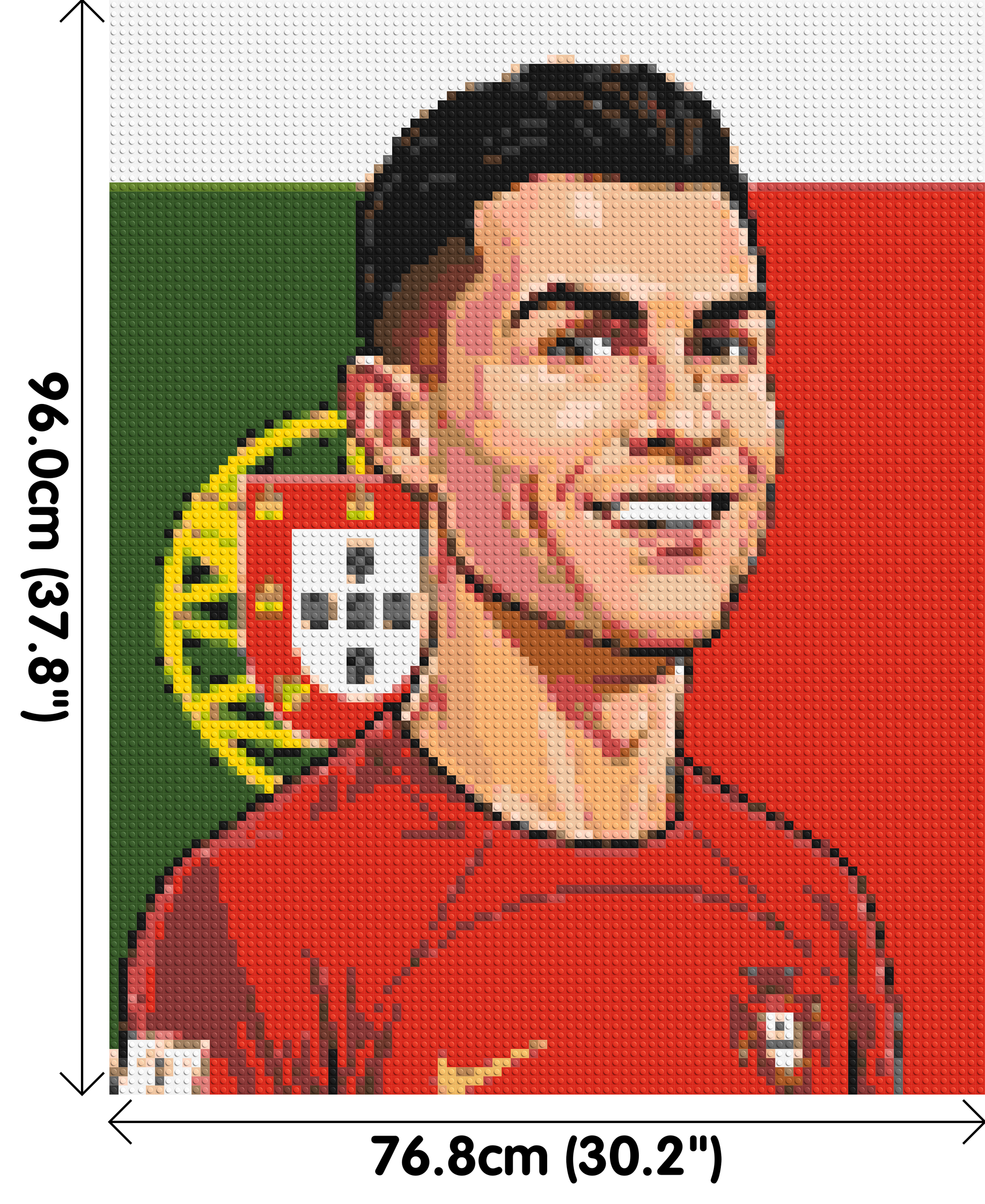 Cristiano Ronaldo Caricature - Brick Art Mosaic Kit 4x5 dimensions