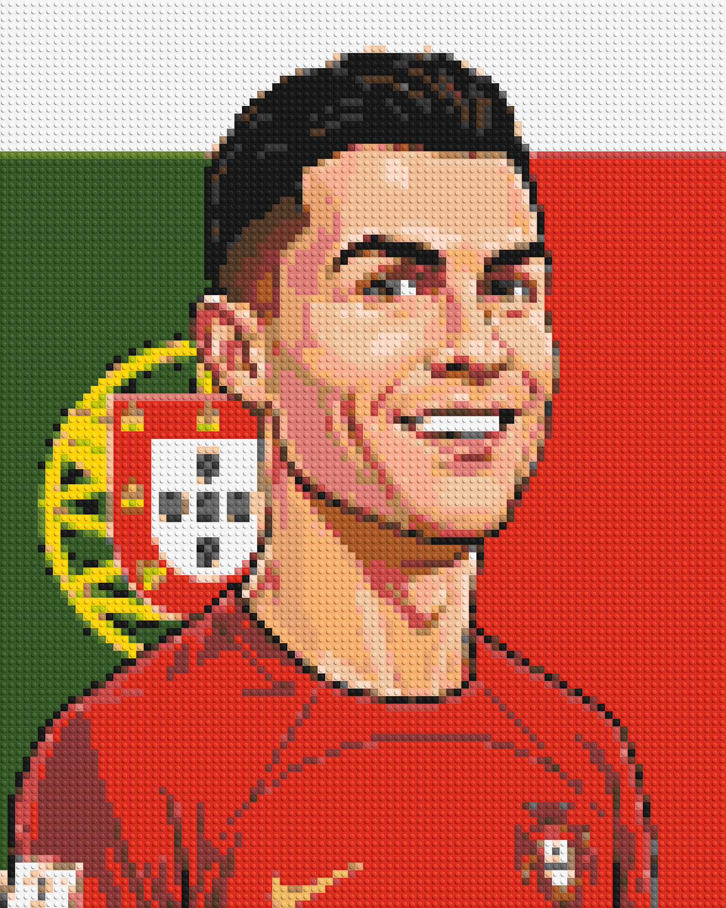 Cristiano Ronaldo Caricature - Brick Art Mosaic Kit 4x5 large