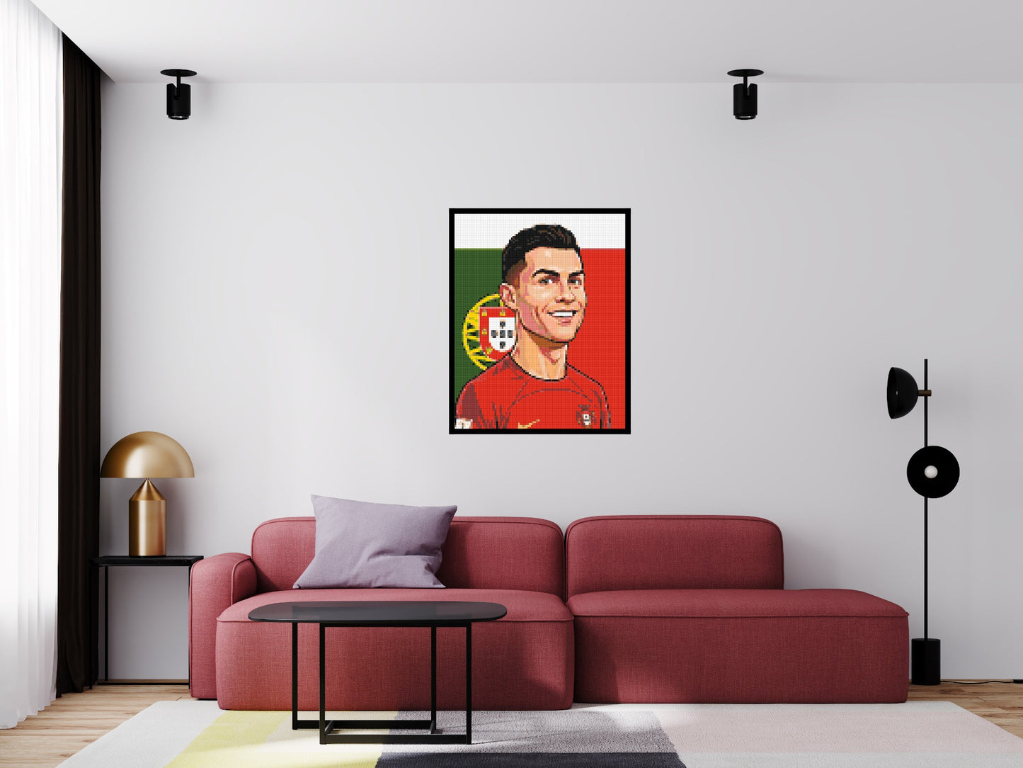 Cristiano Ronaldo Caricature - Brick Art Mosaic Kit 4x5 large