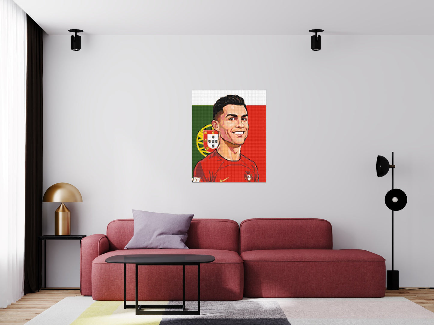 Cristiano Ronaldo Caricature - Brick Art Mosaic Kit 4x5 large