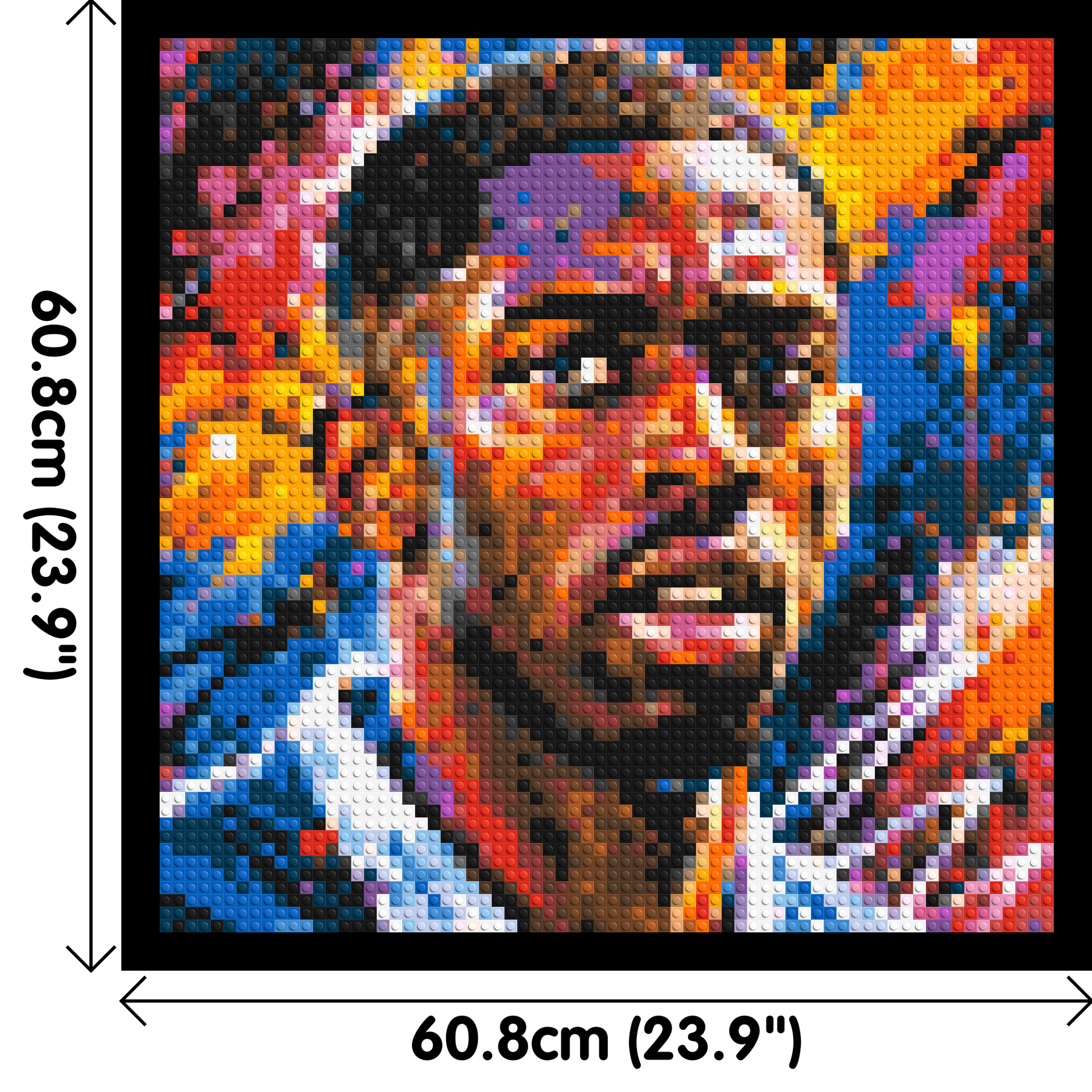 Ousmane Dembélé Urban Pop - Brick Art Mosaic Kit 3x3 dimensions with frame