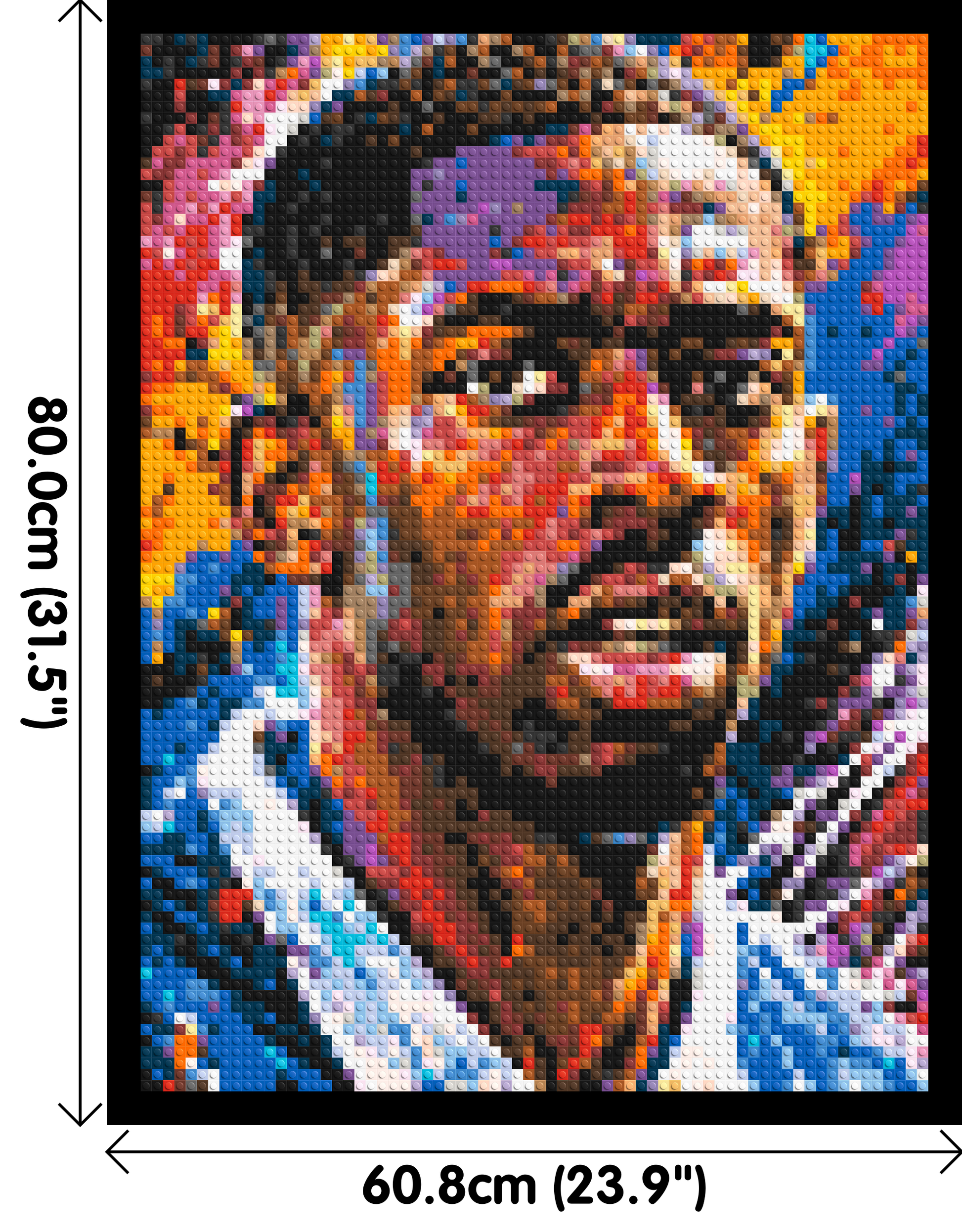 Ousmane Dembélé Urban Pop - Brick Art Mosaic Kit 3x4 dimensions with frame