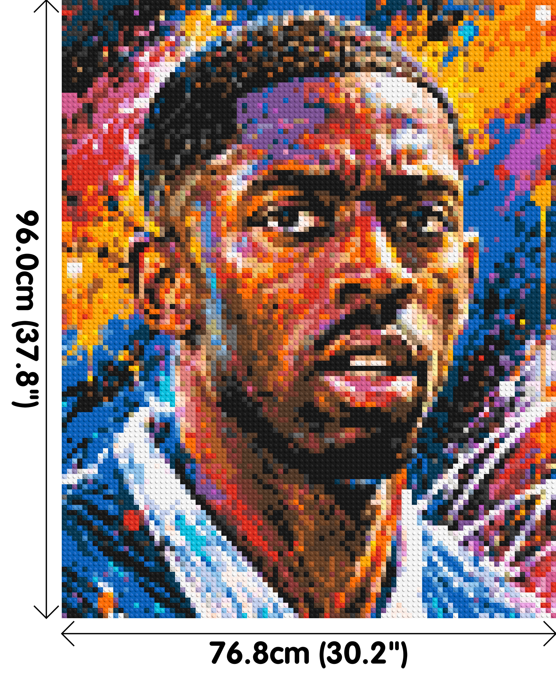 Ousmane Dembélé Urban Pop - Brick Art Mosaic Kit 4x5 dimensions