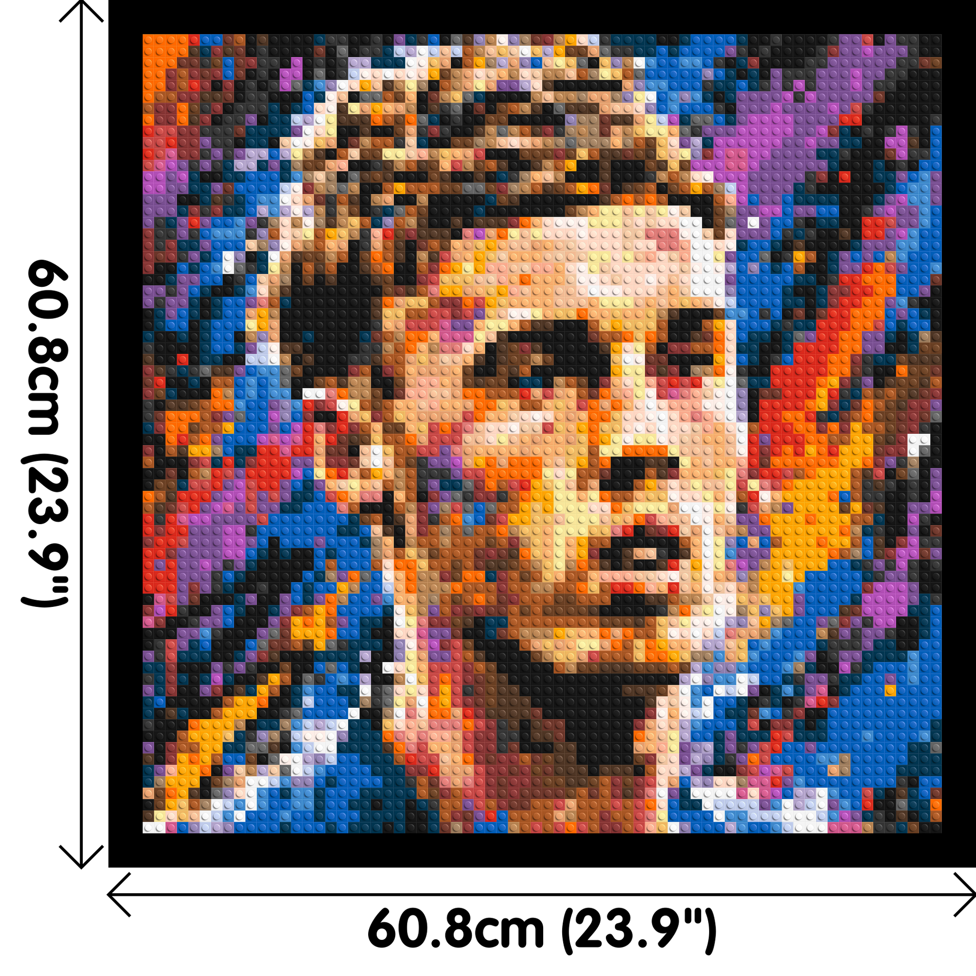 Cole Palmer Urban Pop - Brick Art Mosaic Kit 3x3 dimensions with frame